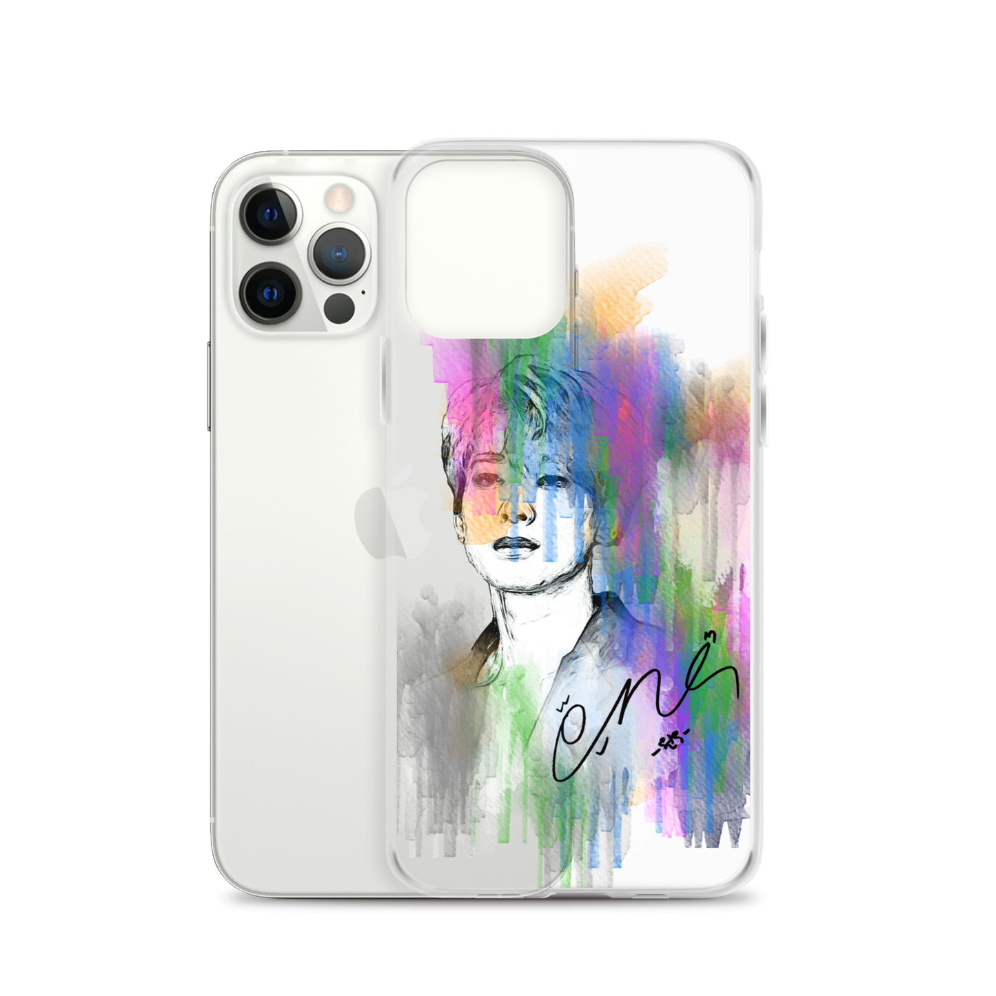 SEVENTEEN Wonwoo, Jeon Won-woo Waterpaint Portrait iPhone Case