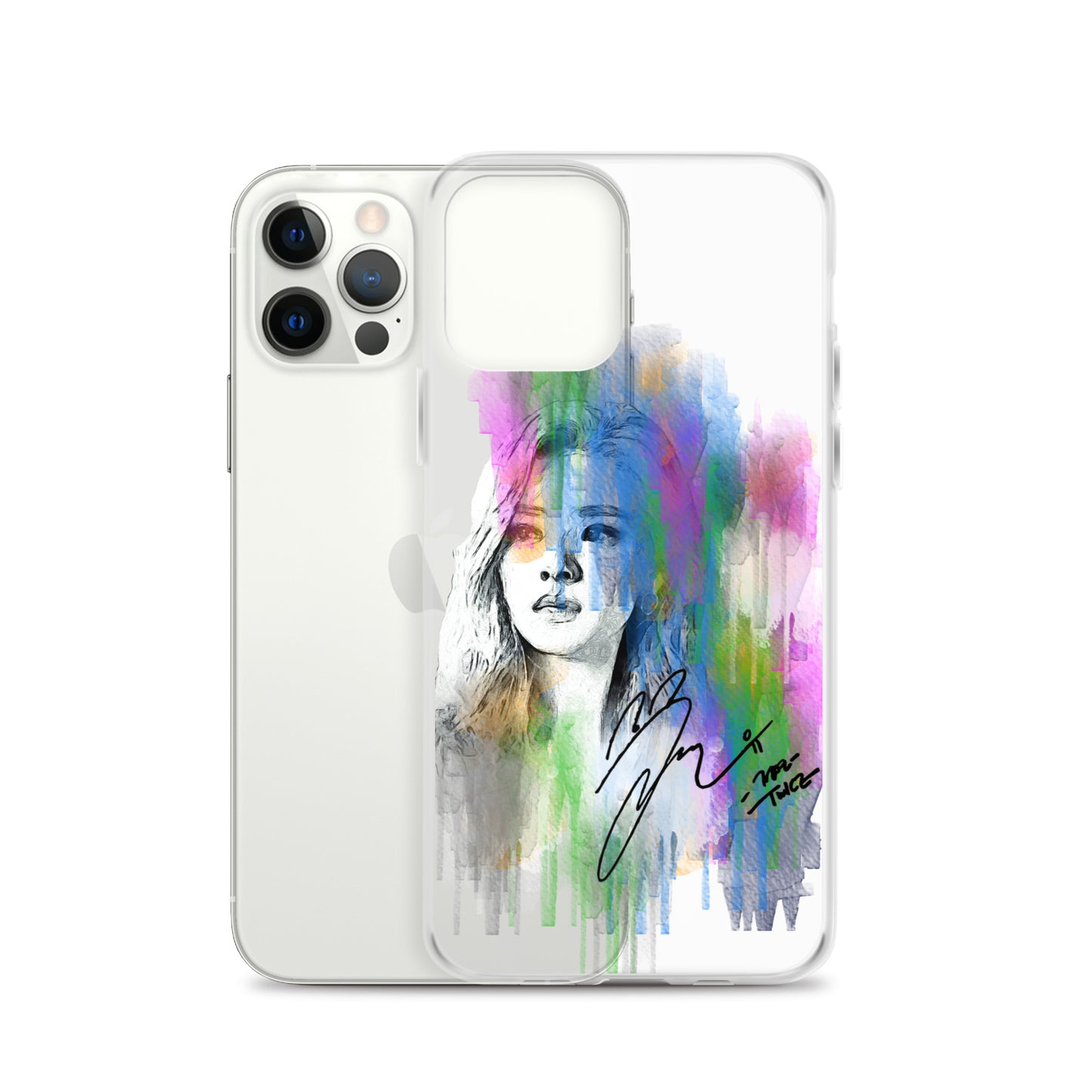 TWICE Jeongyeon, Yoo Jeong-yeon Waterpaint Portrait iPhone Case