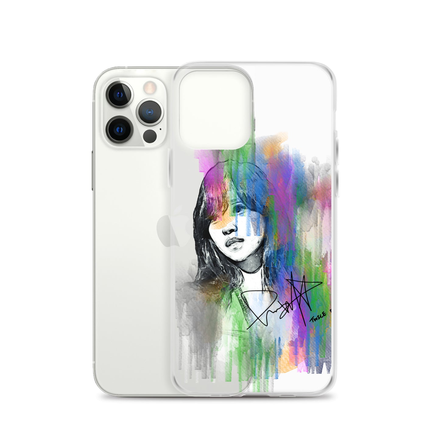 TWICE Mina, Mina Sharon Myoi Waterpaint Portrait iPhone Case