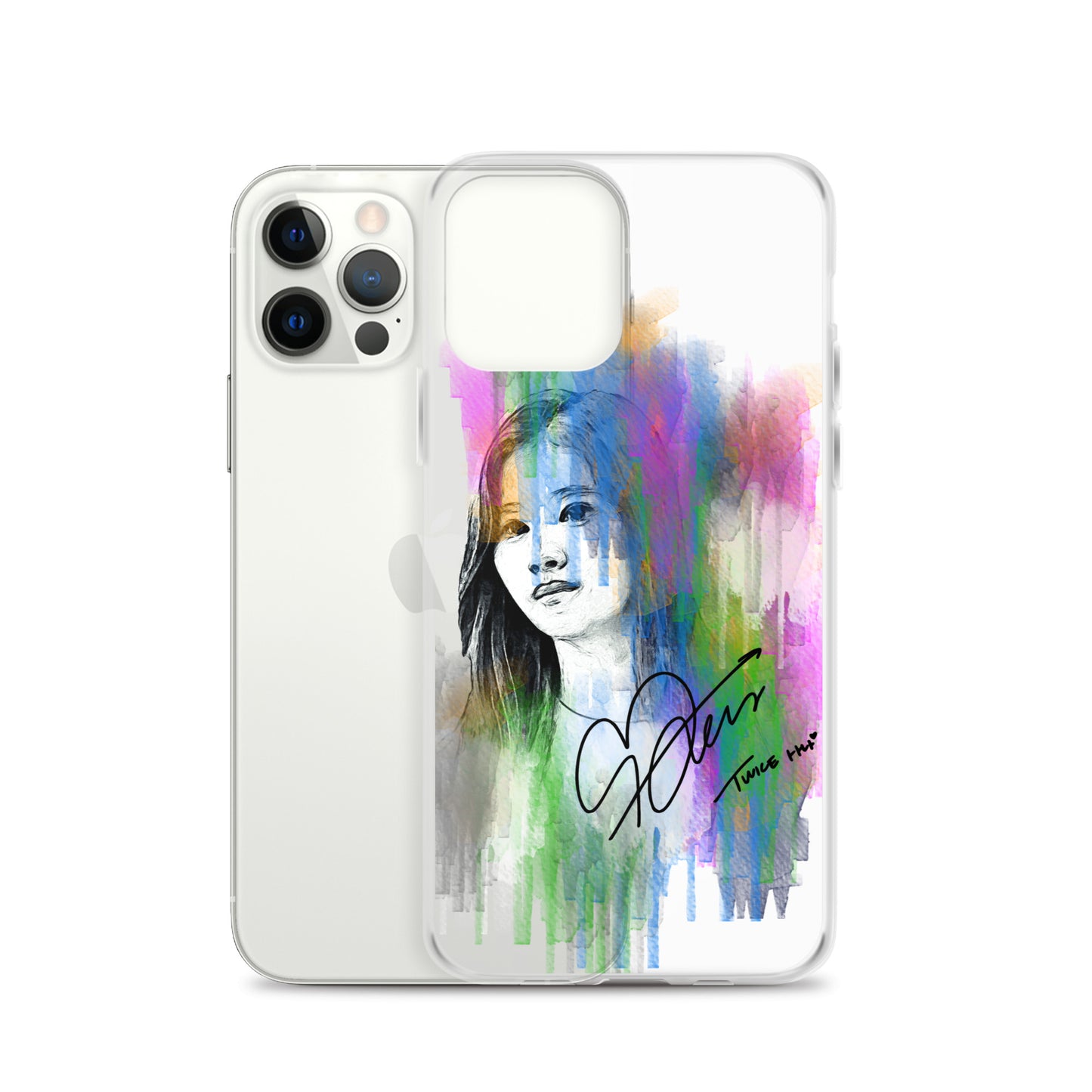 TWICE Sana, Minatozaki Sana Waterpaint Portrait iPhone Case