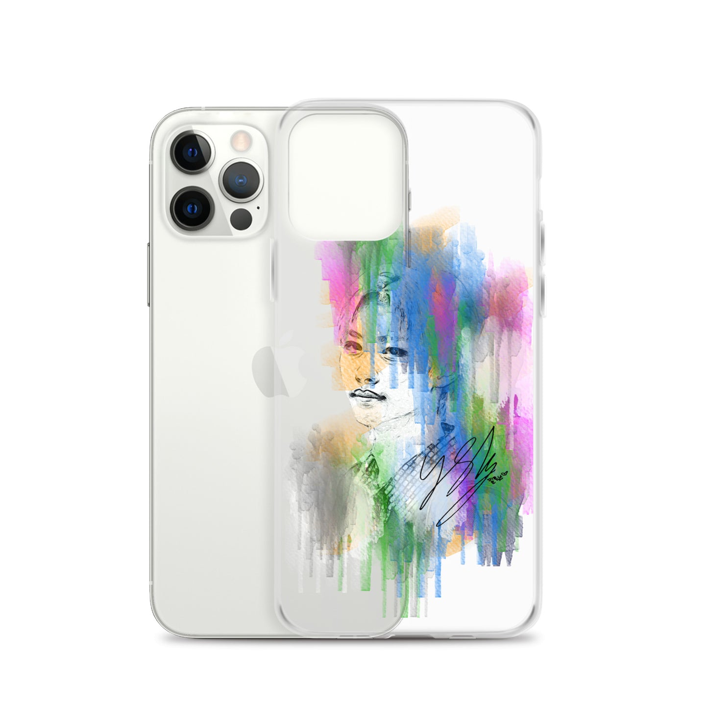 Stray Kids Felix, Lee Felix Waterpaint Portrait iPhone Case