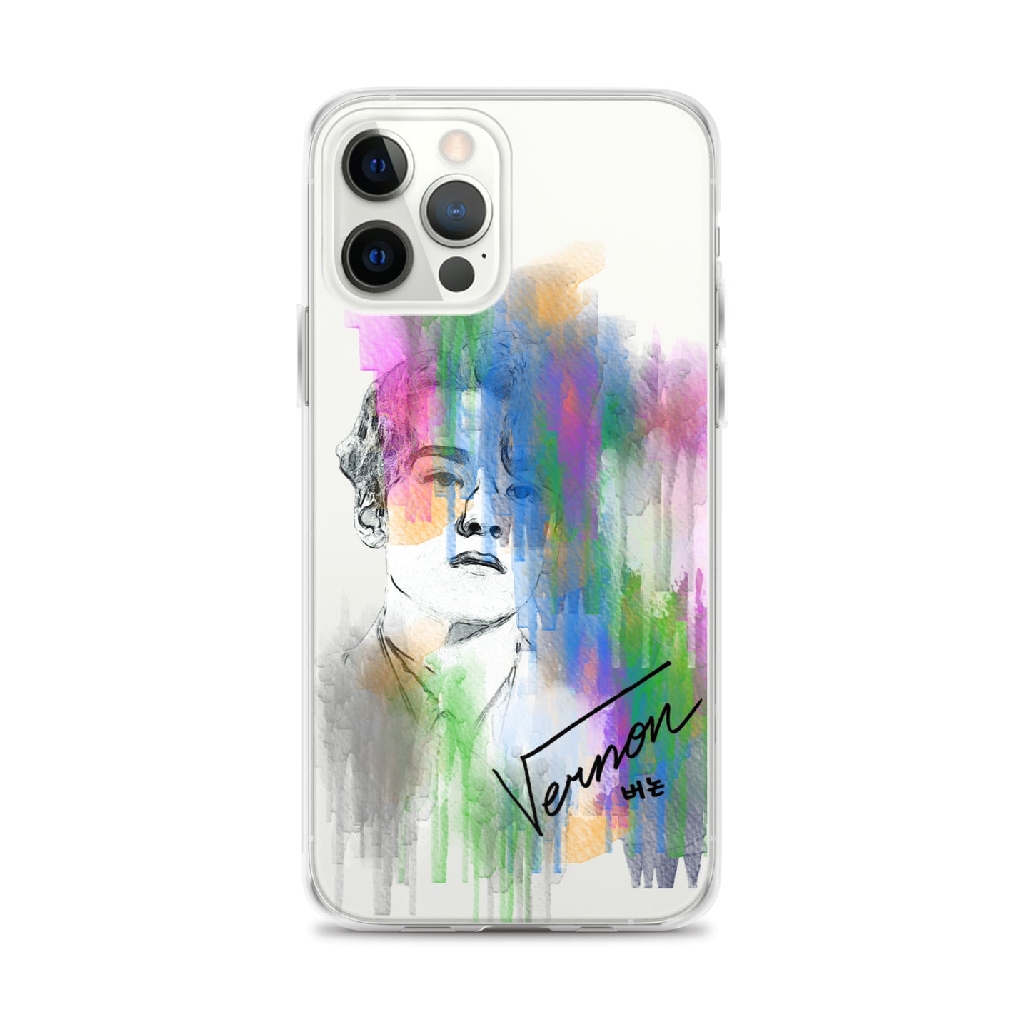 SEVENTEEN Vernon, Hansol Vernon Chwe Waterpaint Portrait iPhone Case