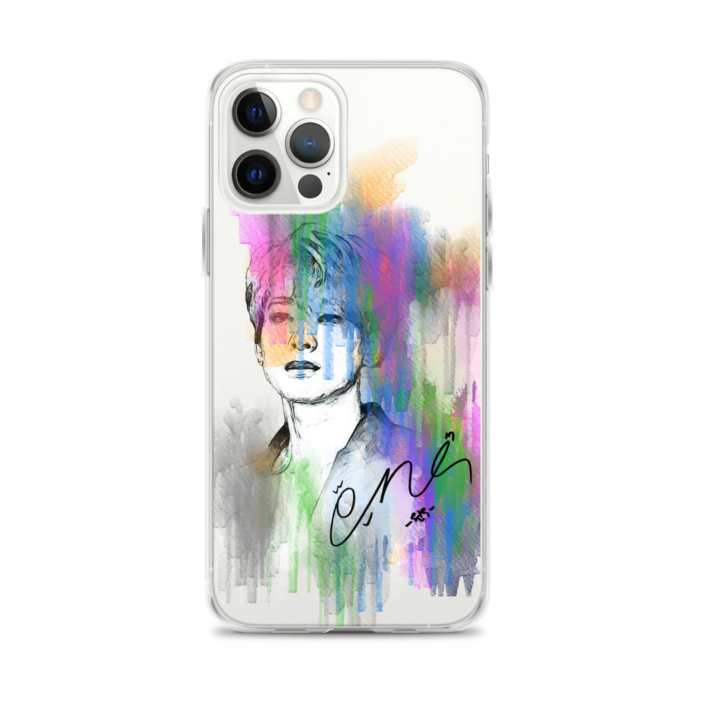 SEVENTEEN Wonwoo, Jeon Won-woo Waterpaint Portrait iPhone Case