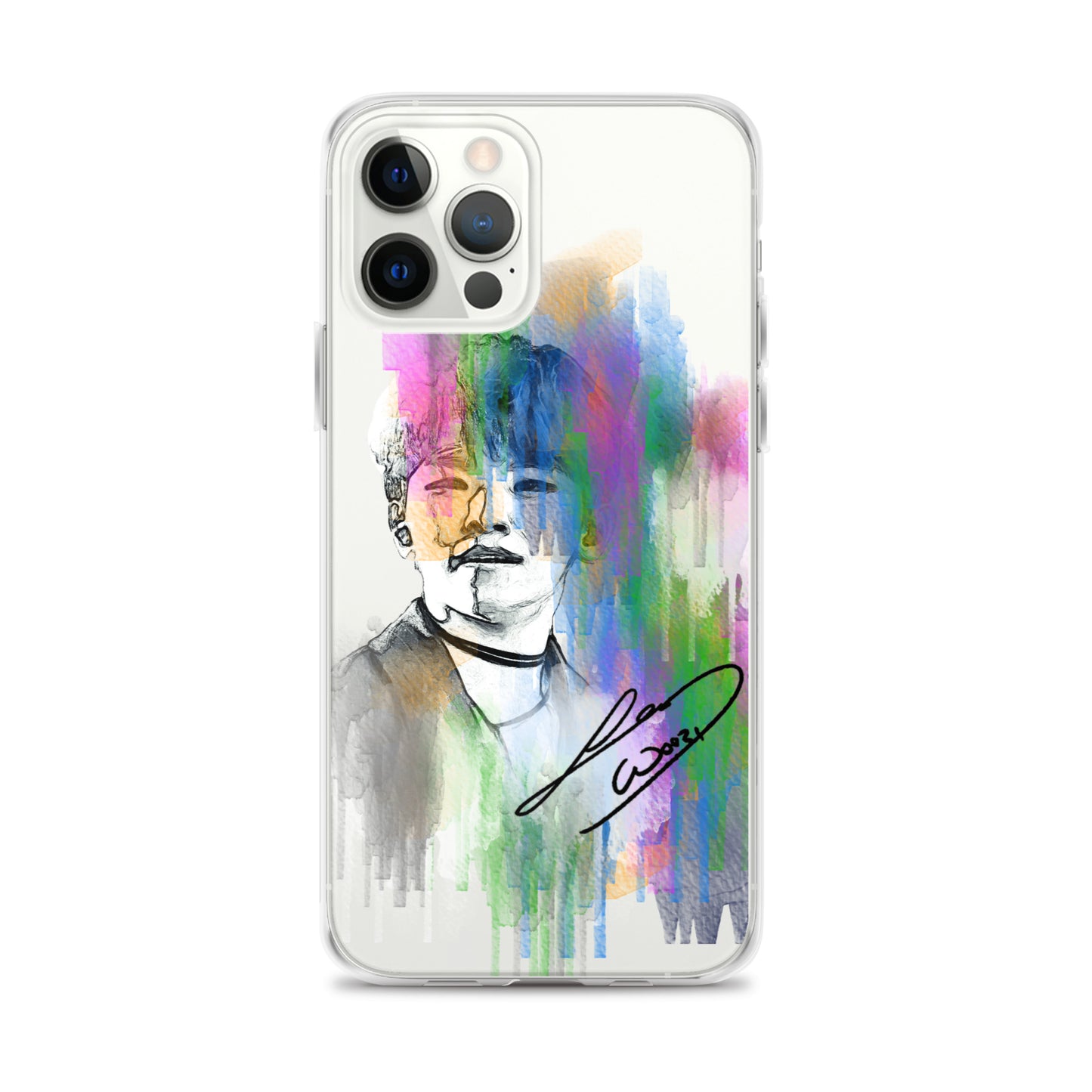 SEVENTEEN Woozi, Lee Ji-hoon Waterpaint Portrait iPhone Case