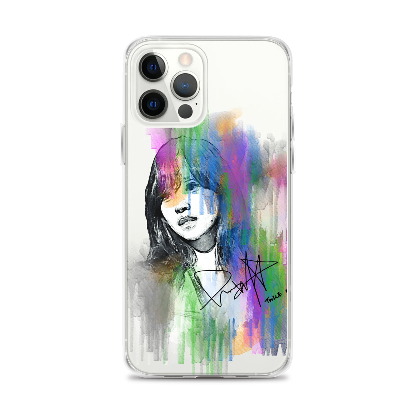 TWICE Mina, Mina Sharon Myoi Waterpaint Portrait iPhone Case