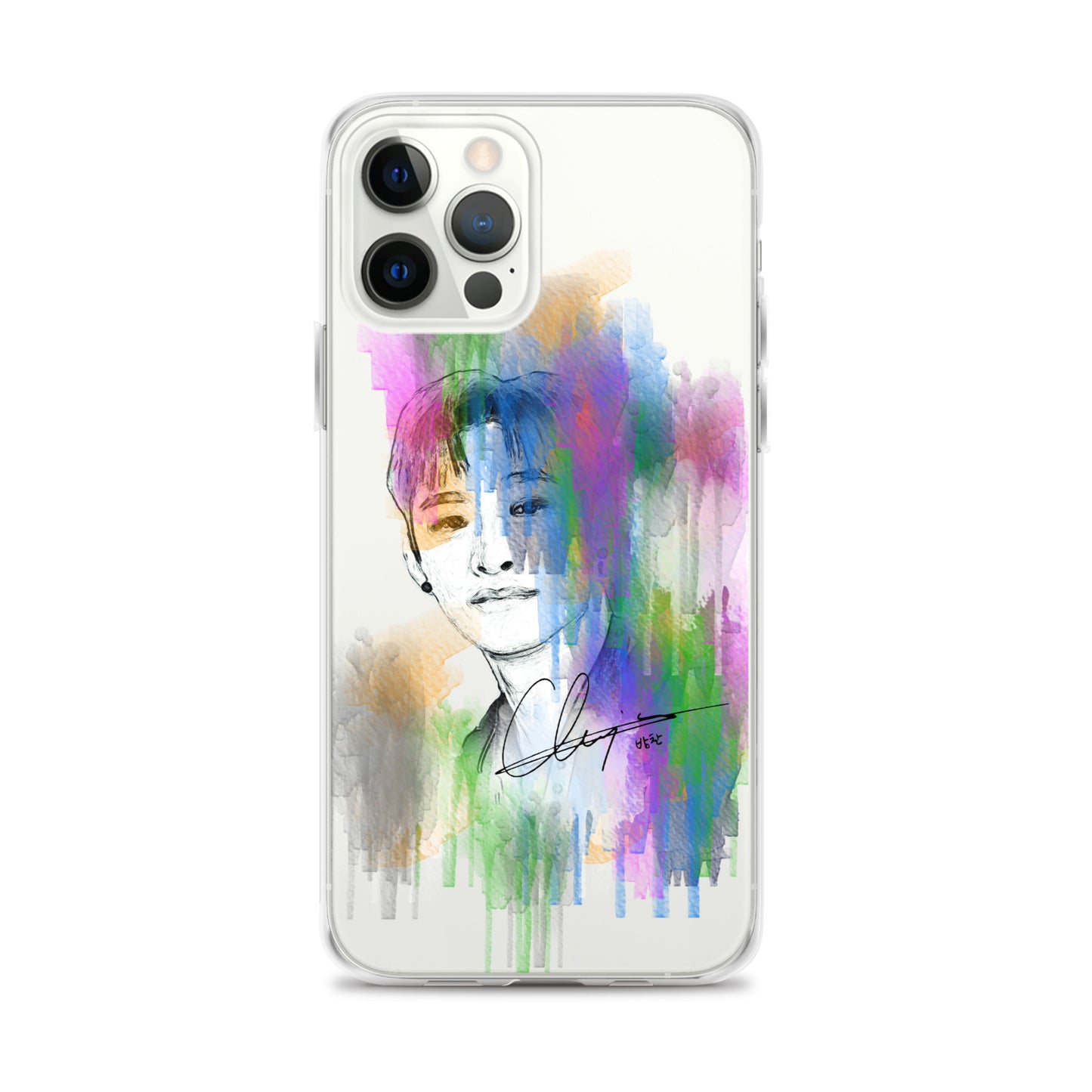 Stray Kids Bang Chan, Christopher Bang Waterpaint Portrait iPhone Case