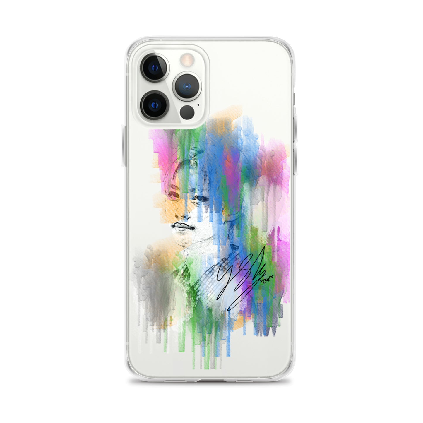 Stray Kids Felix, Lee Felix Waterpaint Portrait iPhone Case