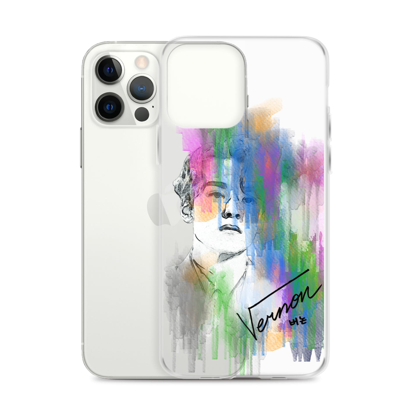 SEVENTEEN Vernon, Hansol Vernon Chwe Waterpaint Portrait iPhone Case