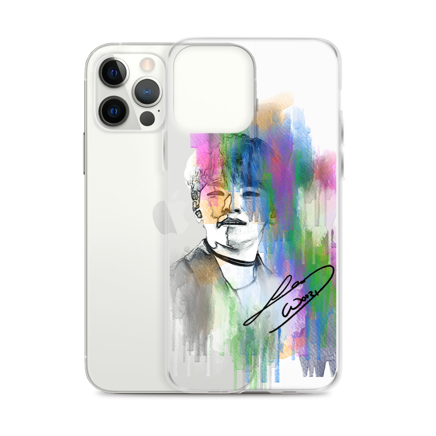 SEVENTEEN Woozi, Lee Ji-hoon Waterpaint Portrait iPhone Case