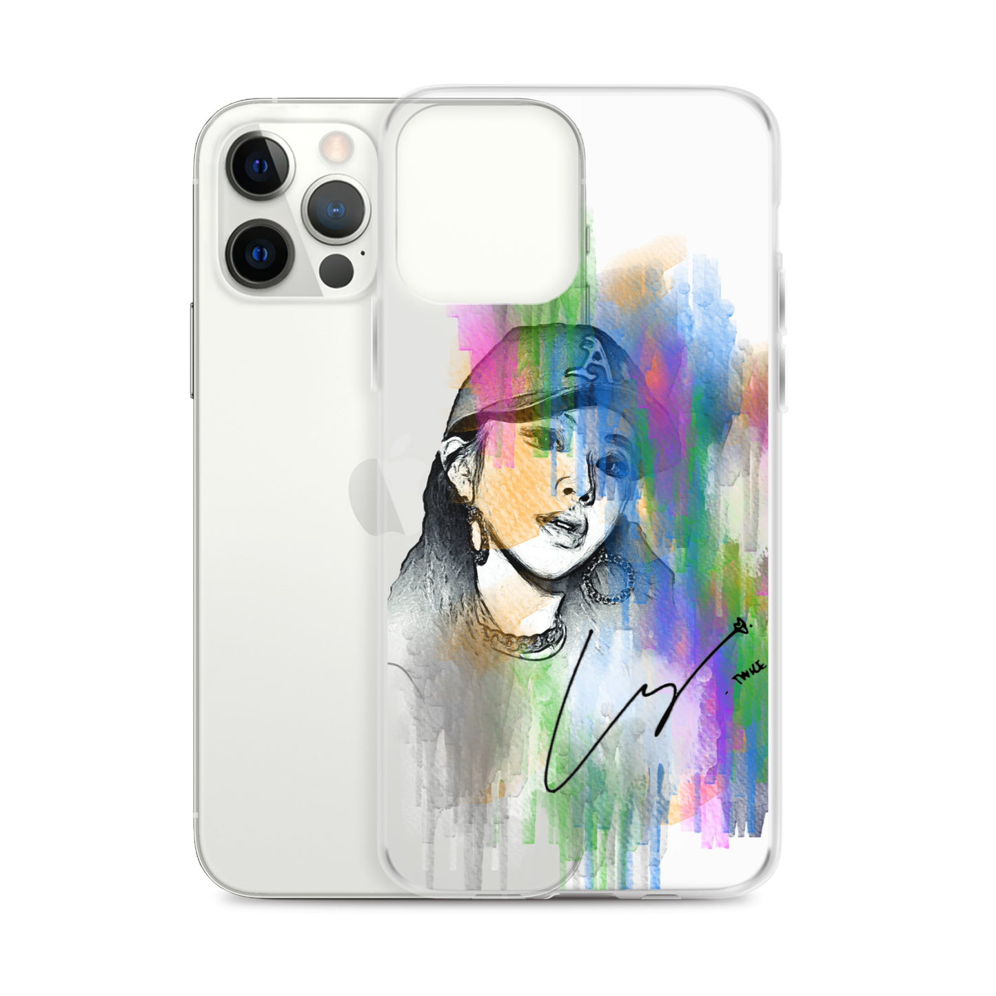 TWICE Chaeyoung, Son Chae-young Waterpaint Portrait iPhone Case