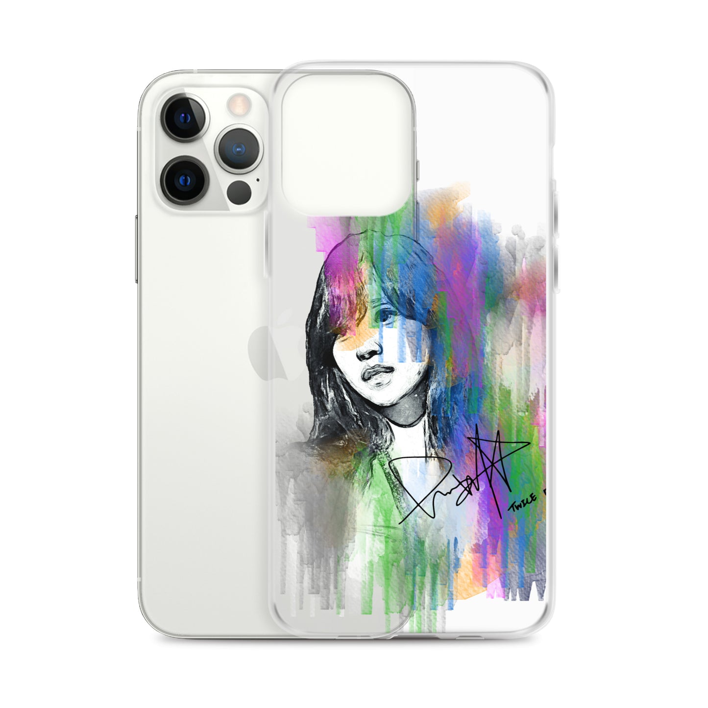 TWICE Mina, Mina Sharon Myoi Waterpaint Portrait iPhone Case