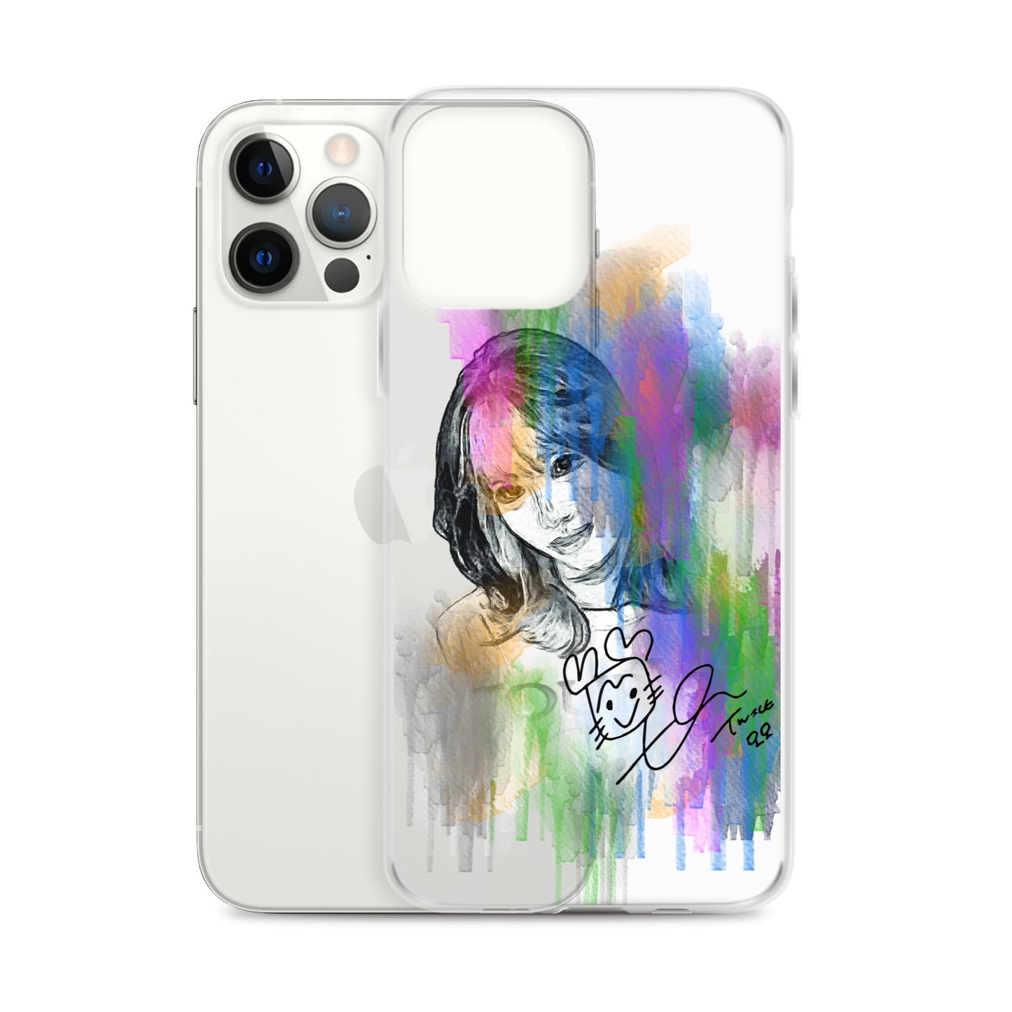 TWICE Momo, Hirai Momo Waterpaint Portrait iPhone Case