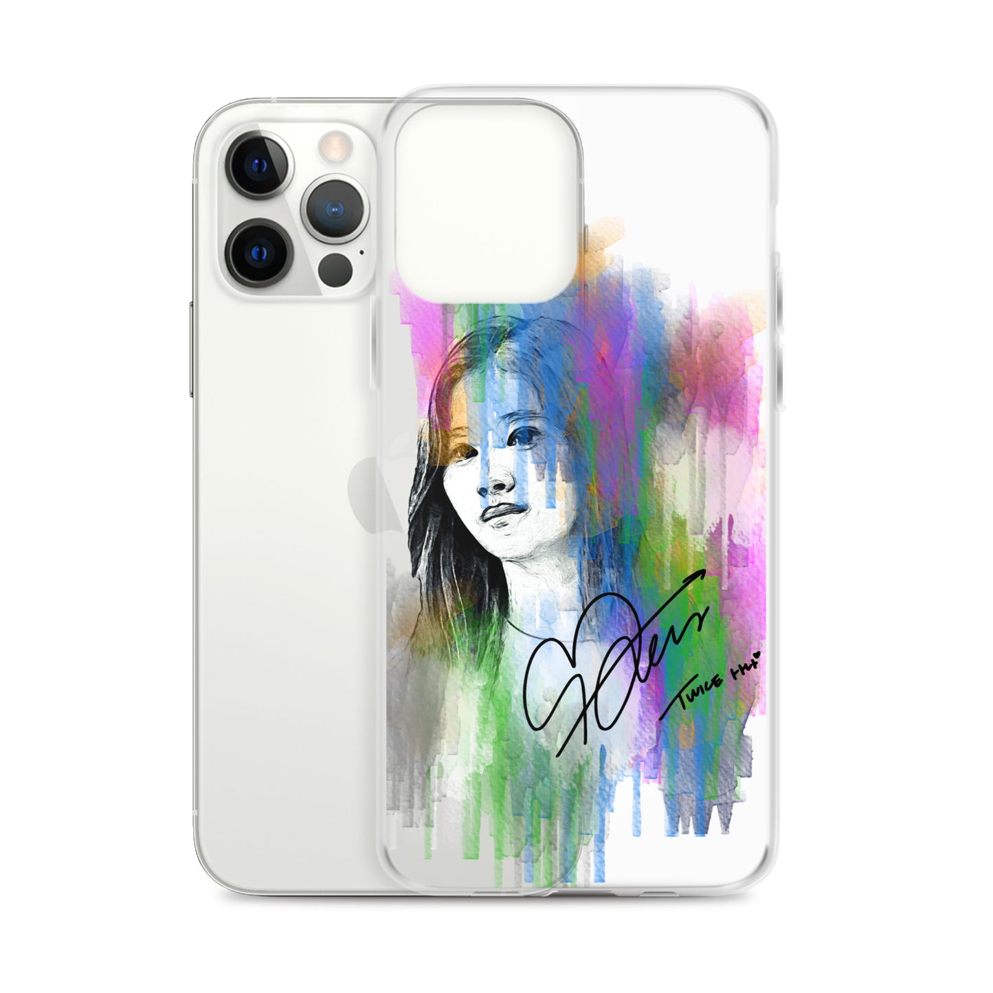 TWICE Sana, Minatozaki Sana Waterpaint Portrait iPhone Case