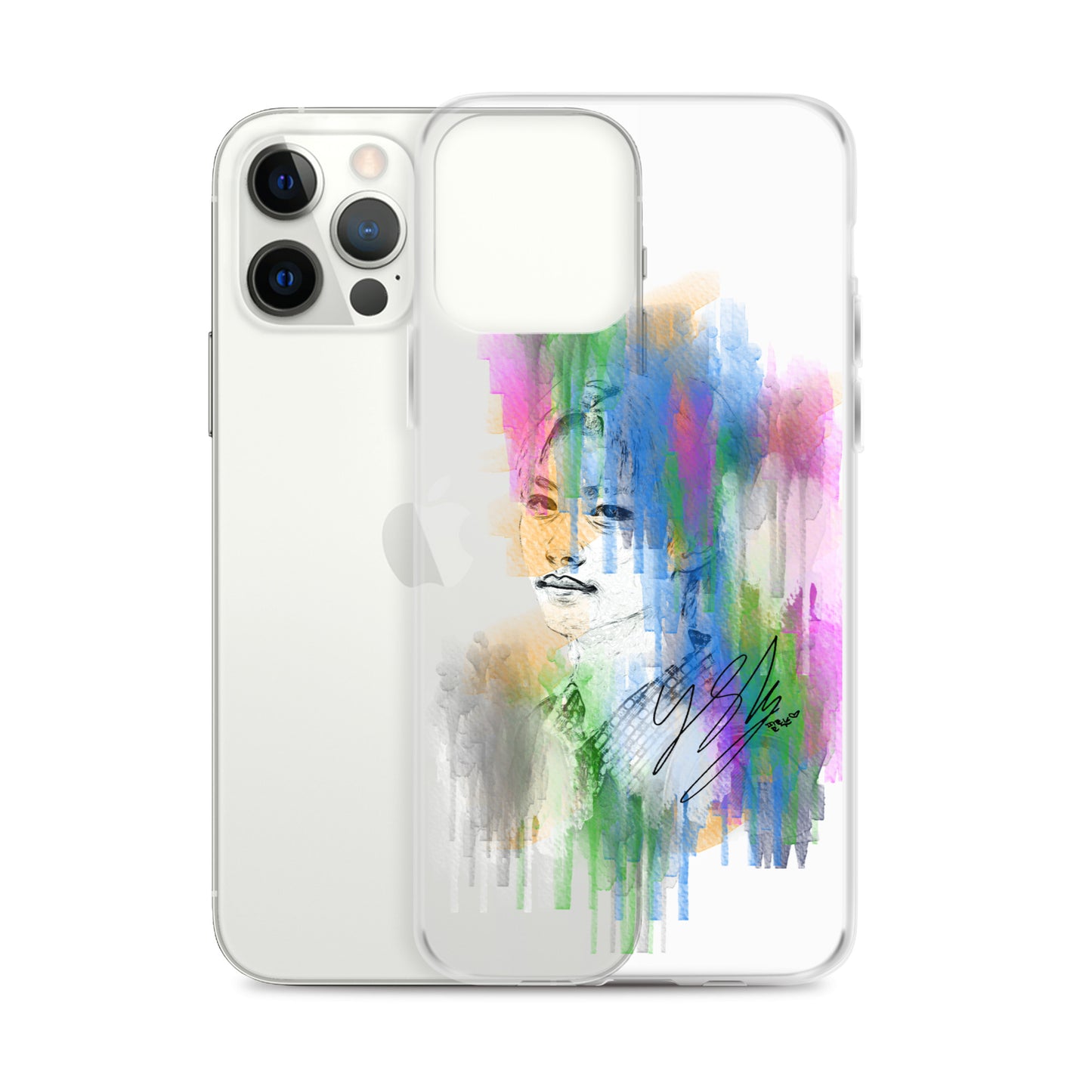 Stray Kids Felix, Lee Felix Waterpaint Portrait iPhone Case