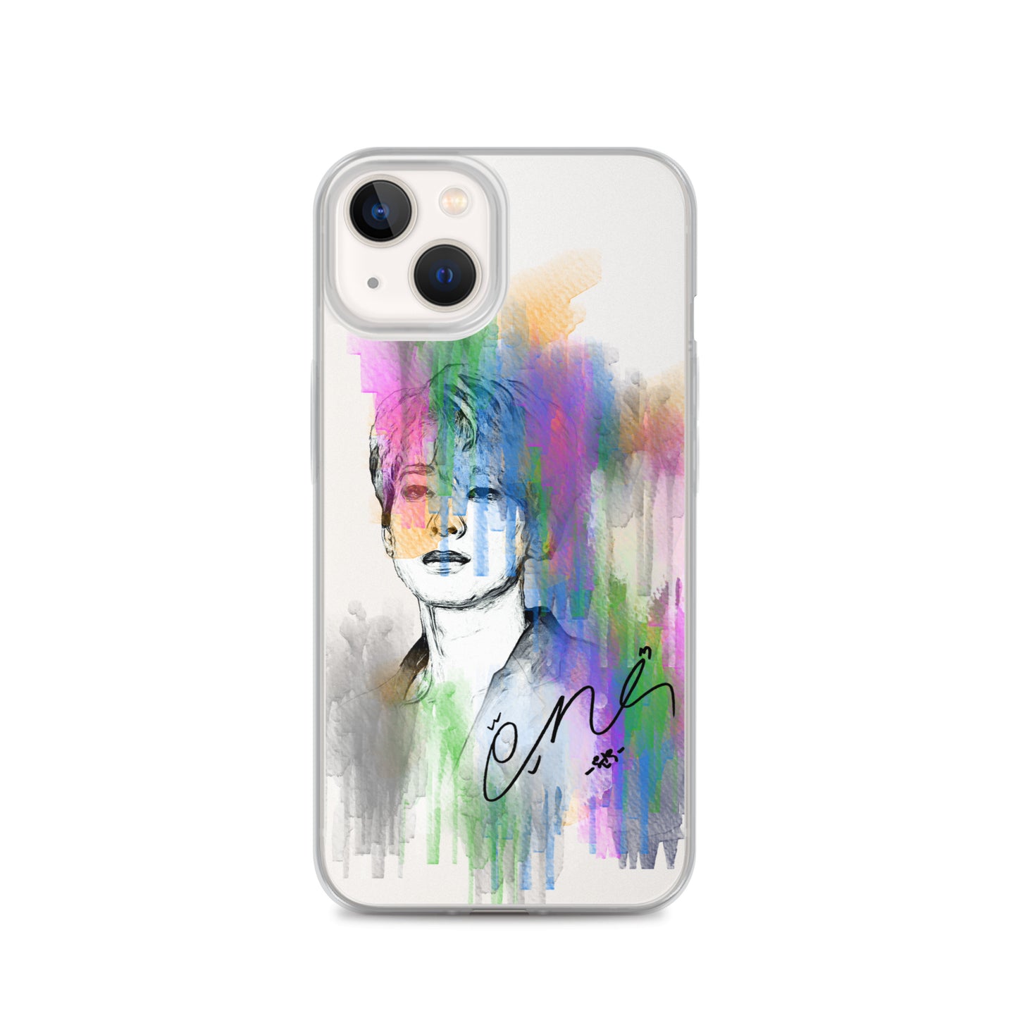 SEVENTEEN Wonwoo, Jeon Won-woo Waterpaint Portrait iPhone Case