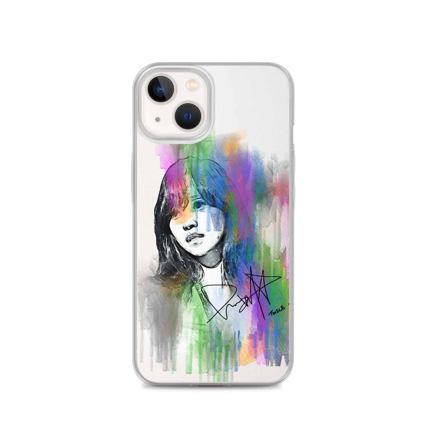 TWICE Mina, Mina Sharon Myoi Waterpaint Portrait iPhone Case