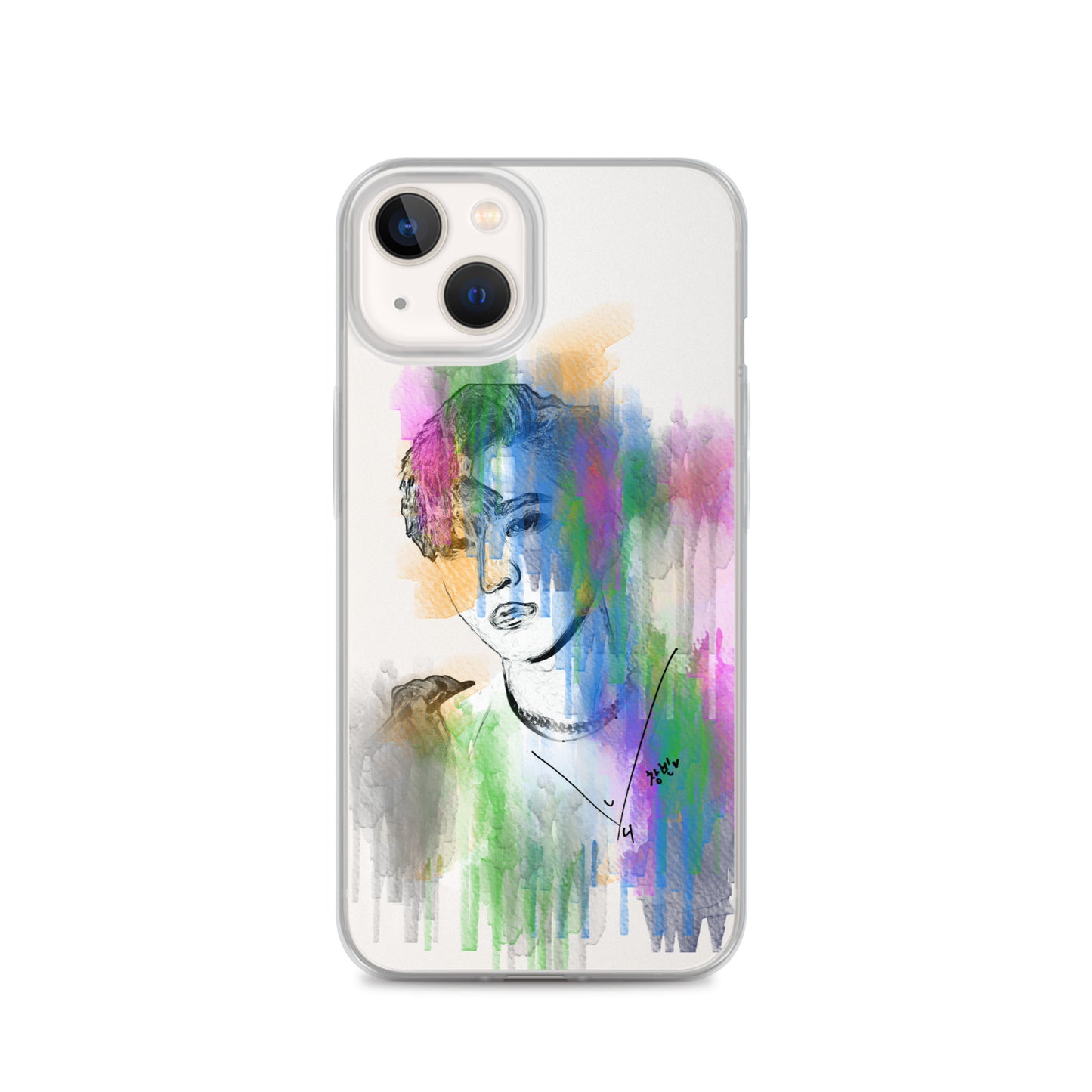 Stray Kids Changbin, Seo Chang-bin Waterpaint Portrait iPhone Case