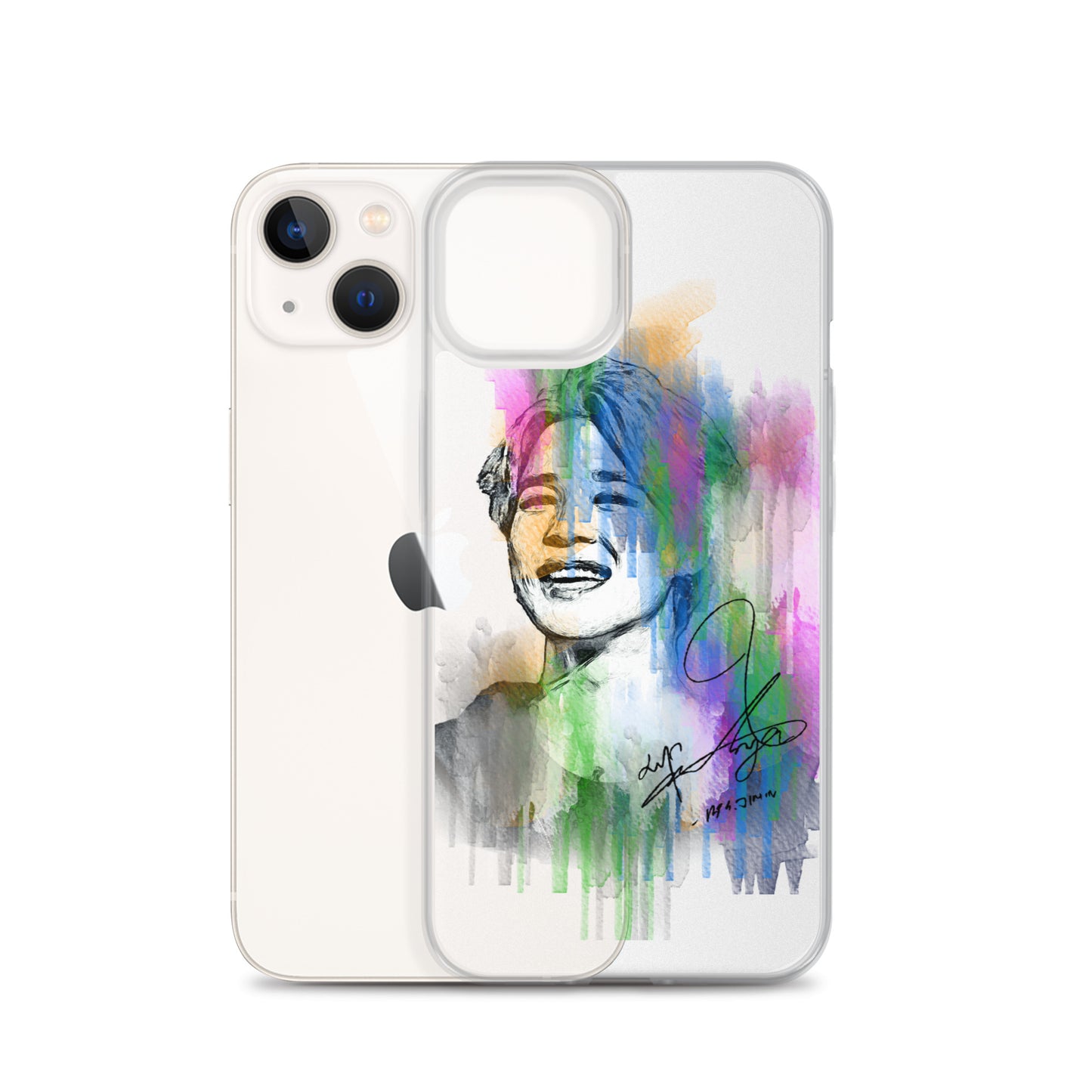 BTS Jimin, Park Ji-min Waterpaint portrait iPhone Case