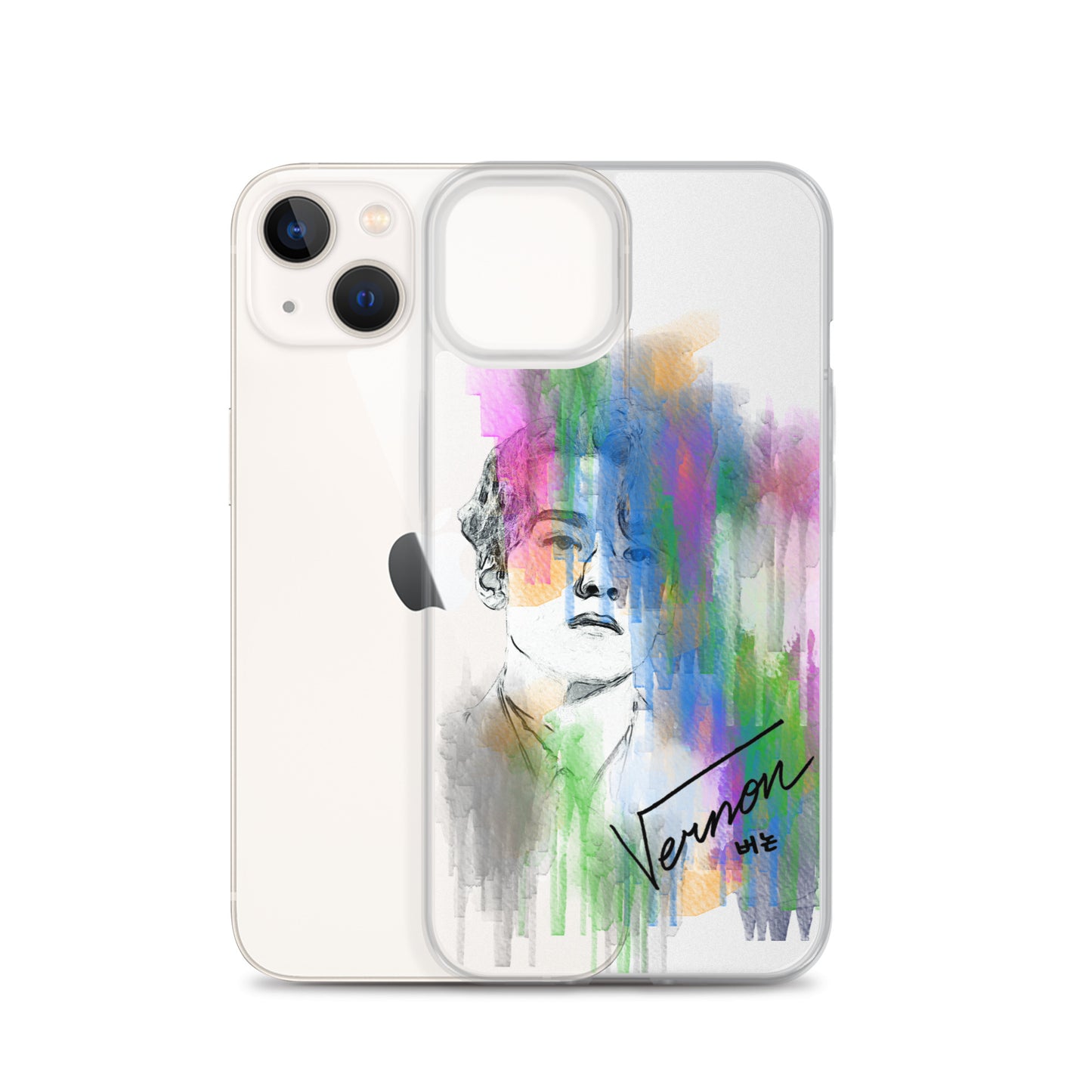 SEVENTEEN Vernon, Hansol Vernon Chwe Waterpaint Portrait iPhone Case