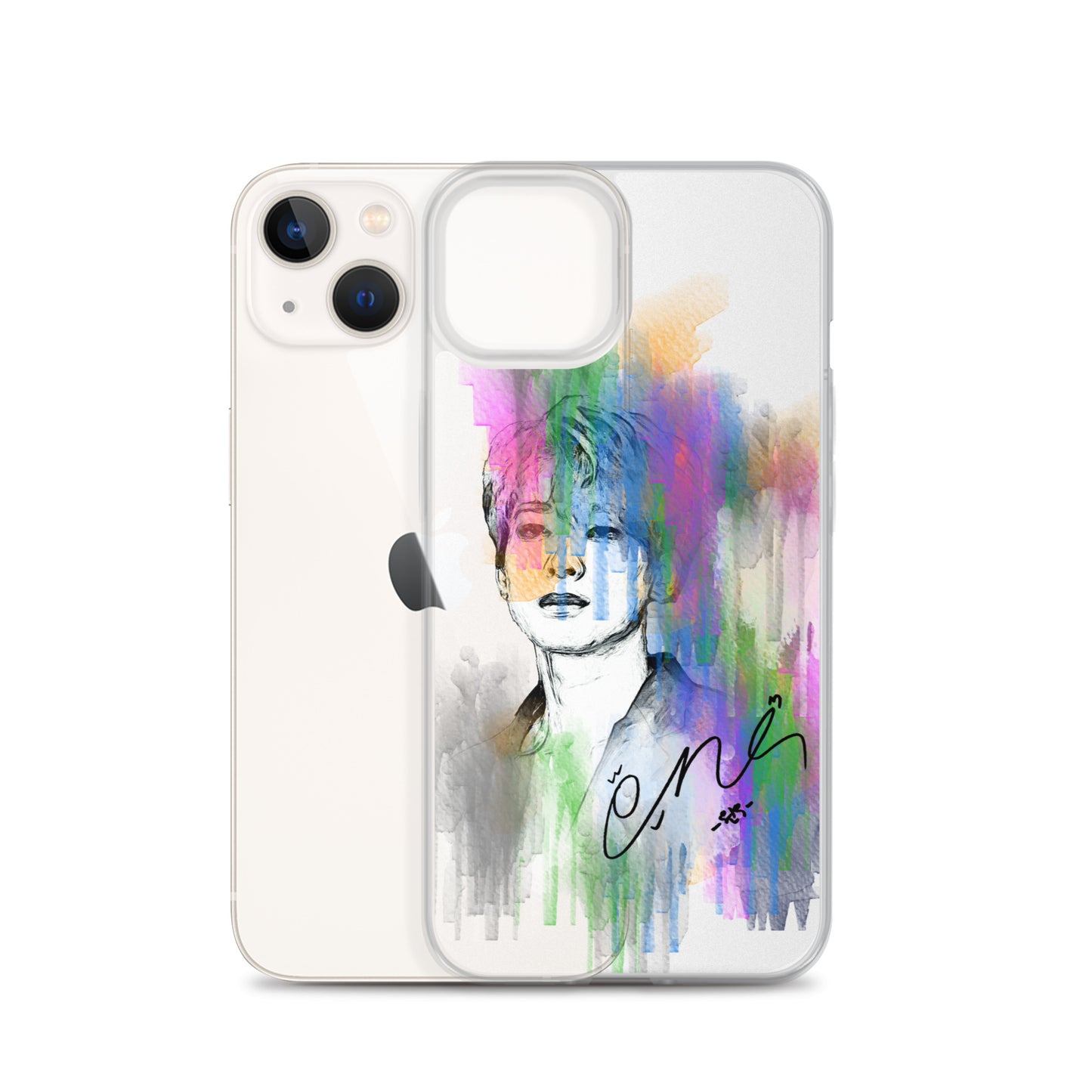 SEVENTEEN Wonwoo, Jeon Won-woo Waterpaint Portrait iPhone Case