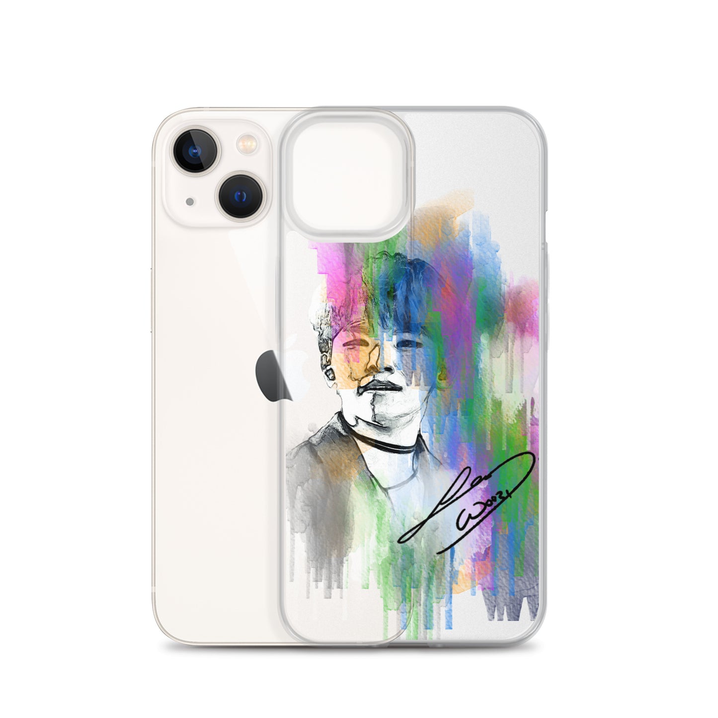 SEVENTEEN Woozi, Lee Ji-hoon Waterpaint Portrait iPhone Case