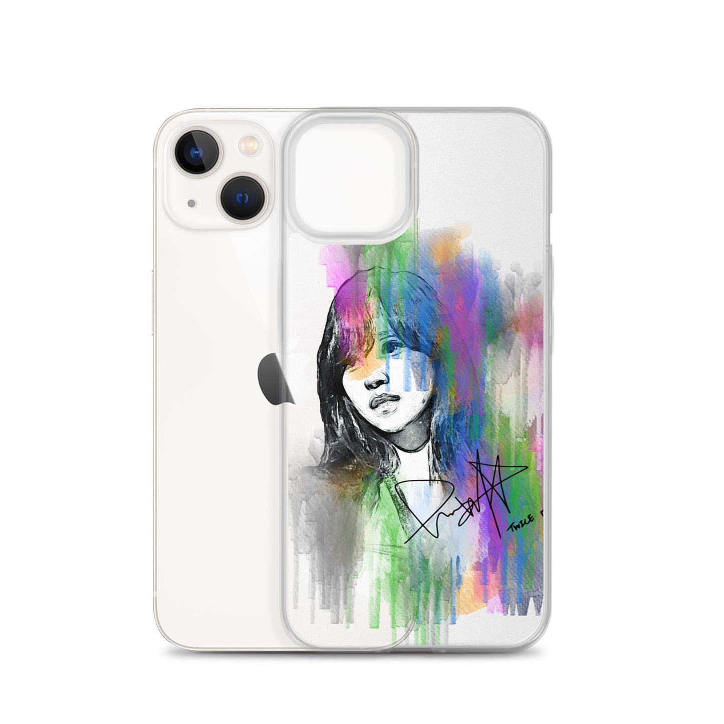 TWICE Mina, Mina Sharon Myoi Waterpaint Portrait iPhone Case