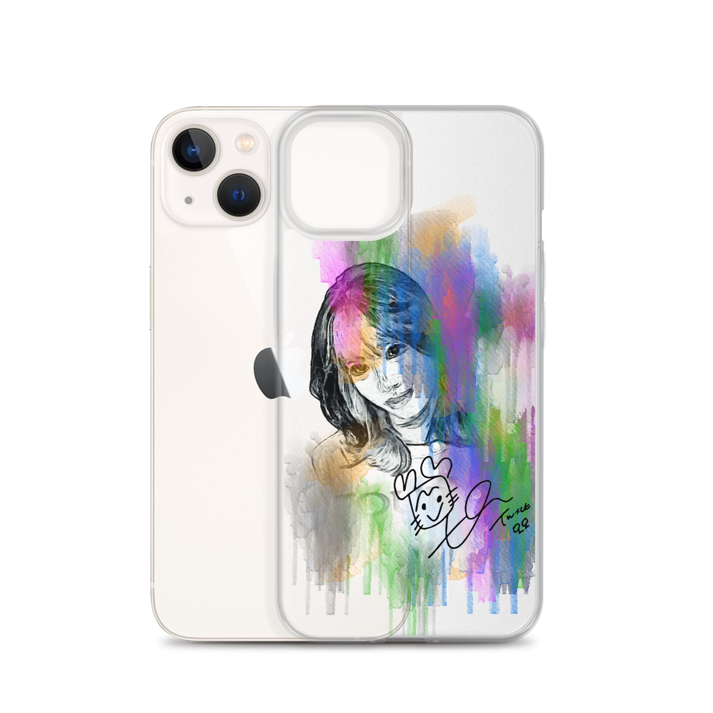 TWICE Momo, Hirai Momo Waterpaint Portrait iPhone Case