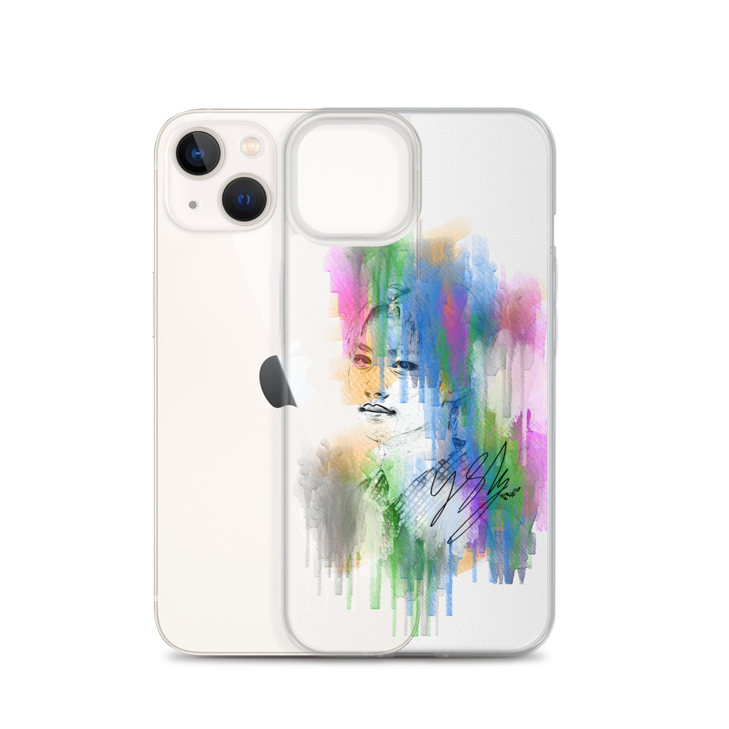 Stray Kids Felix, Lee Felix Waterpaint Portrait iPhone Case