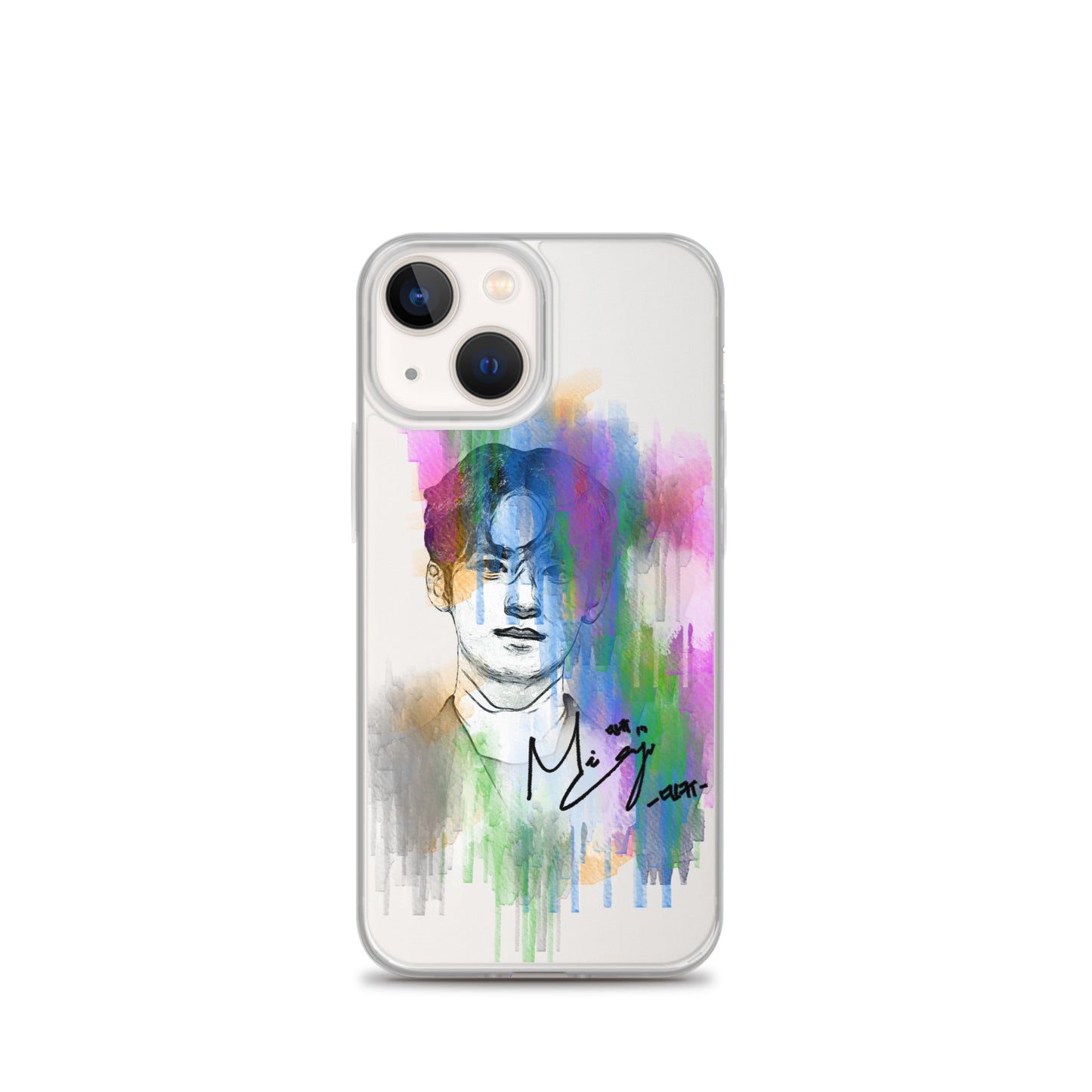 SEVENTEEN Mingyu, Kim Mingyu Waterpaint Portrait iPhone Case