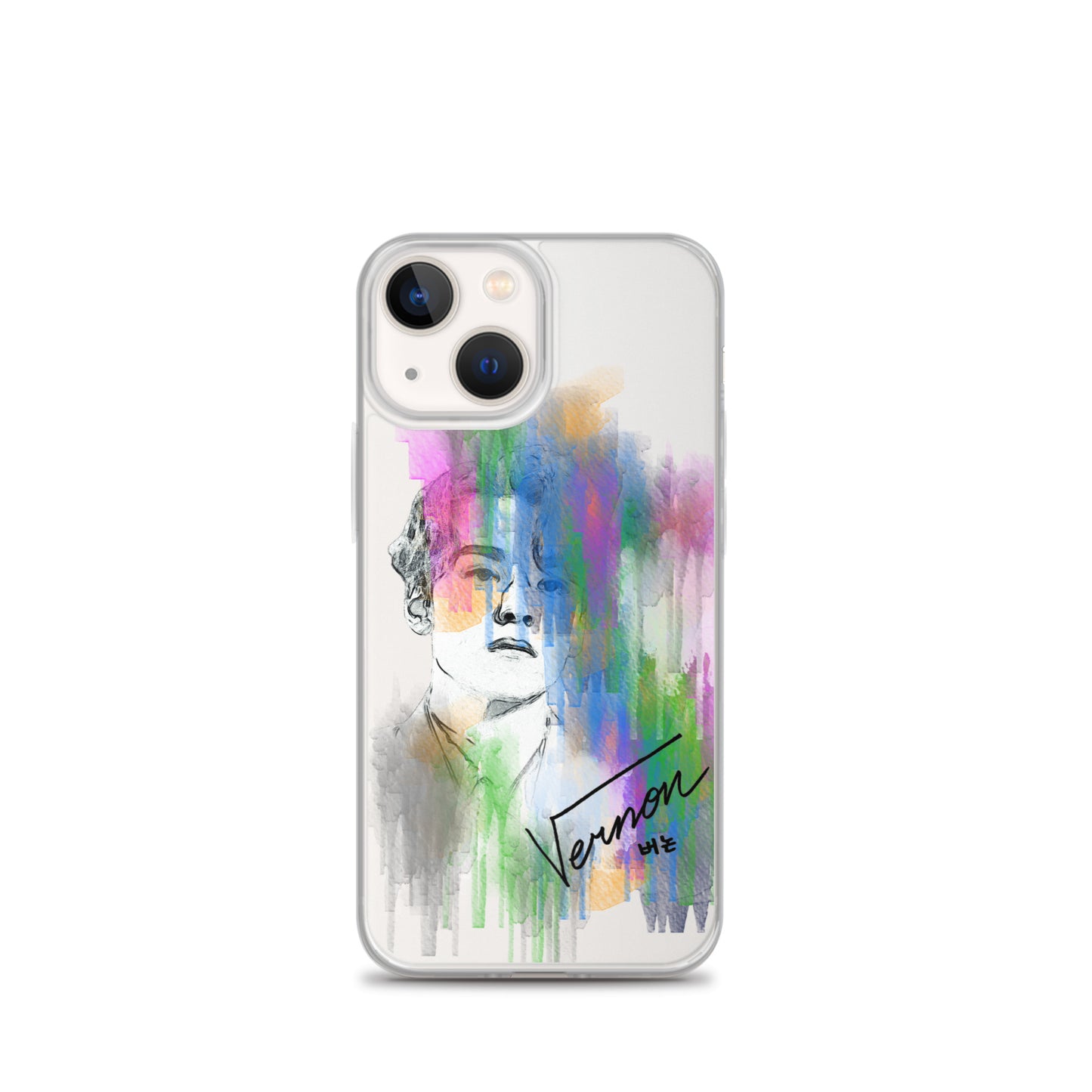 SEVENTEEN Vernon, Hansol Vernon Chwe Waterpaint Portrait iPhone Case