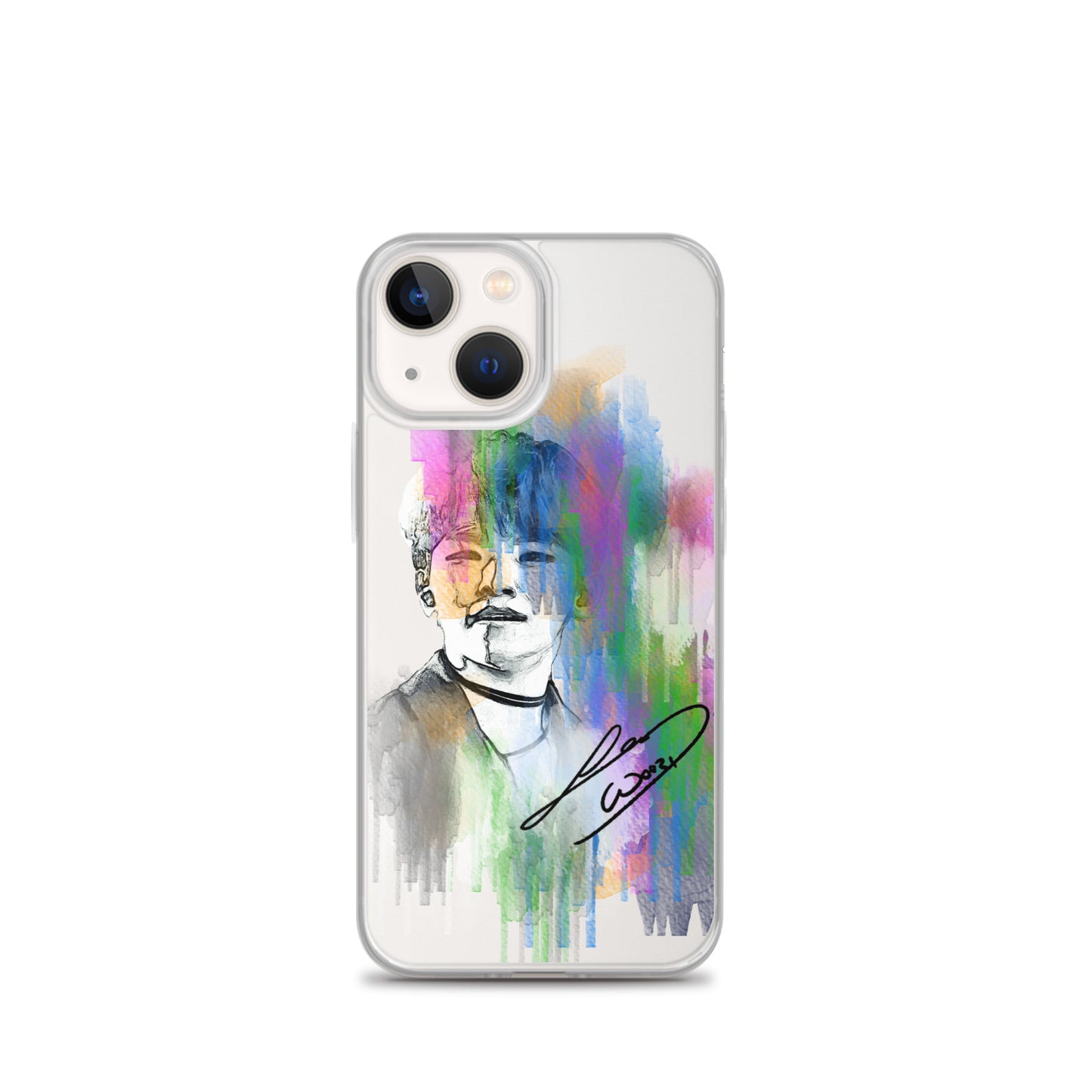 SEVENTEEN Woozi, Lee Ji-hoon Waterpaint Portrait iPhone Case