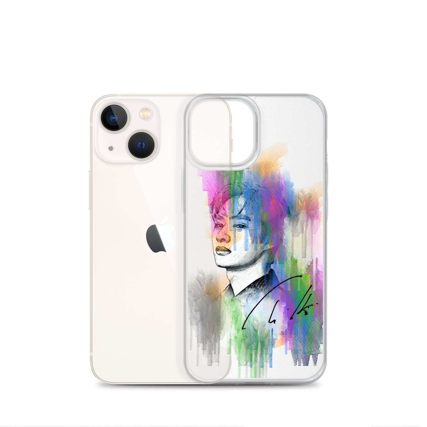 SEVENTEEN Jun, Wen Junhui Waterpaint Portrait iPhone Case