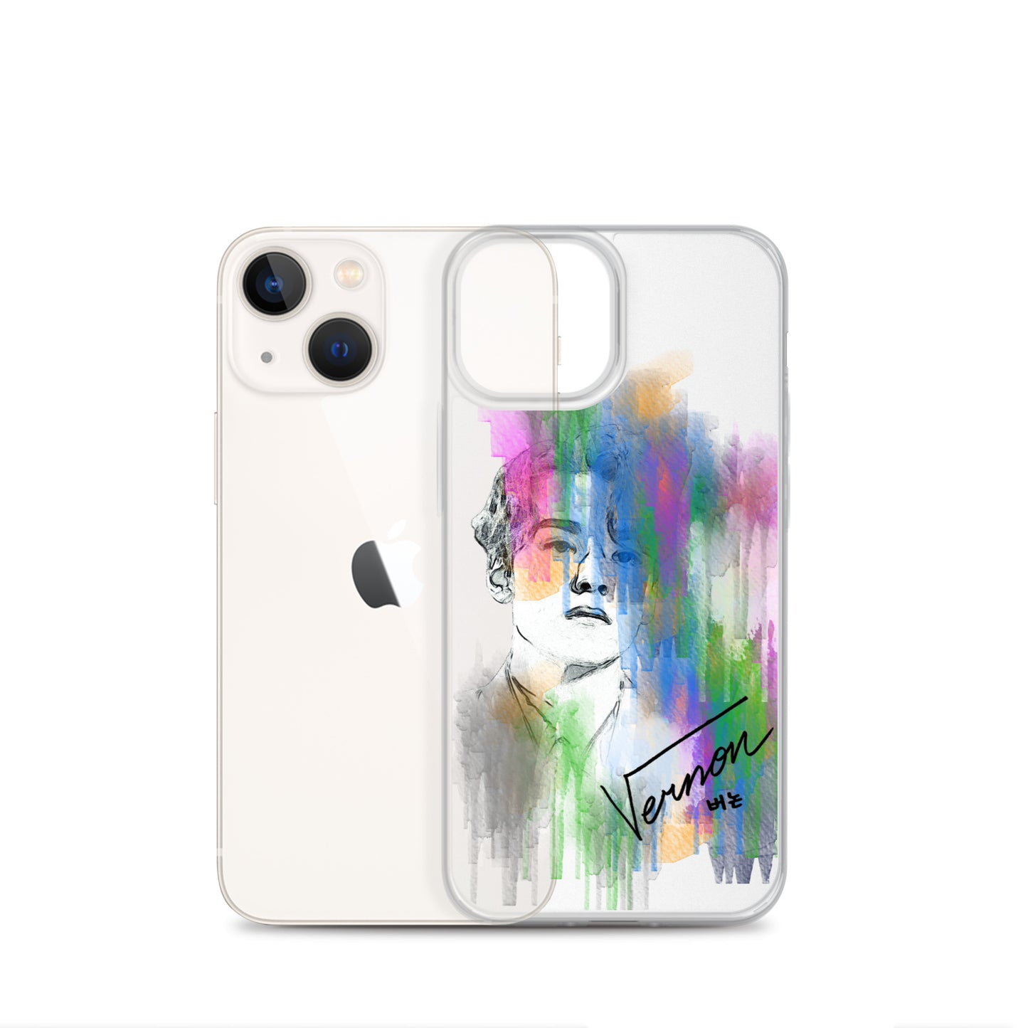 SEVENTEEN Vernon, Hansol Vernon Chwe Waterpaint Portrait iPhone Case