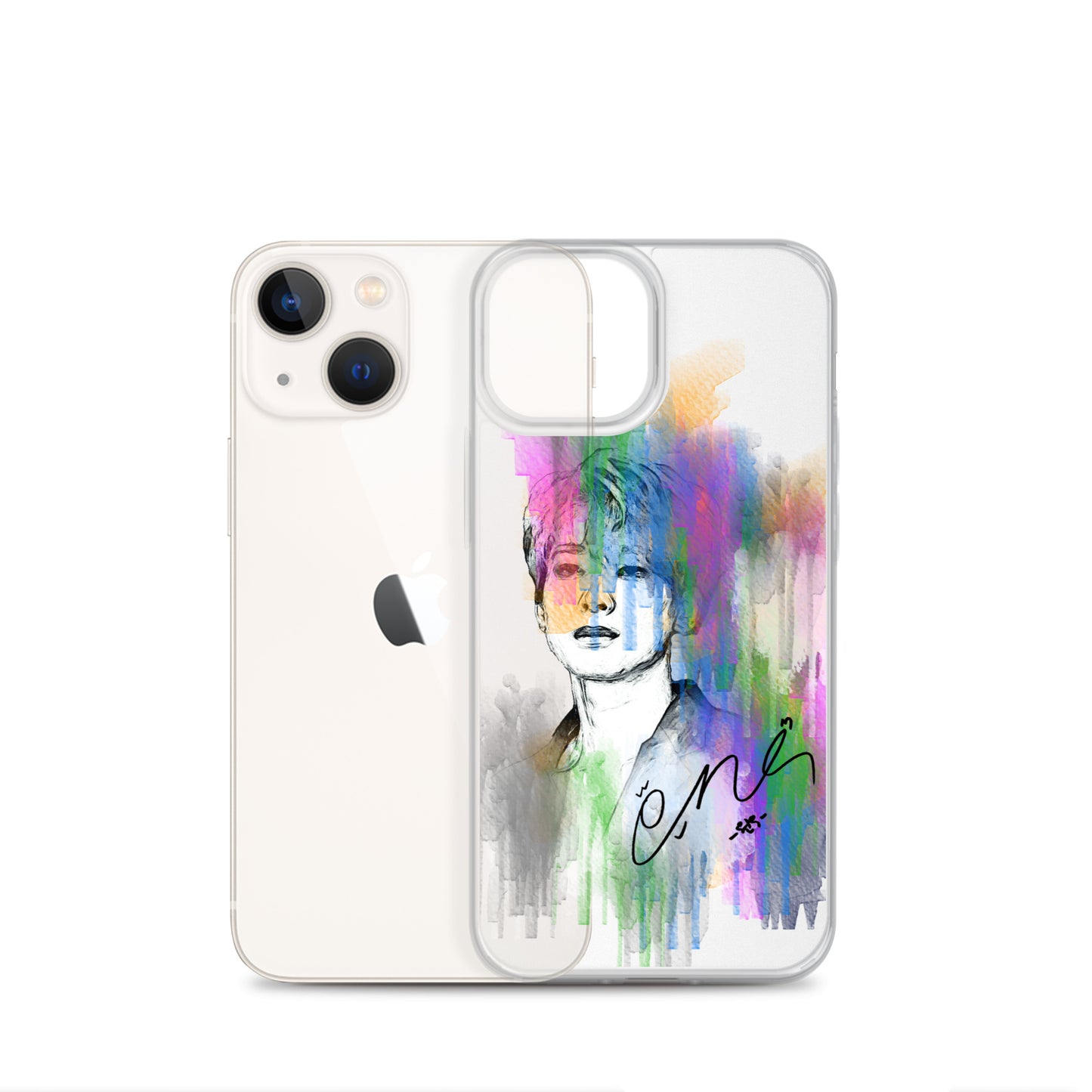 SEVENTEEN Wonwoo, Jeon Won-woo Waterpaint Portrait iPhone Case