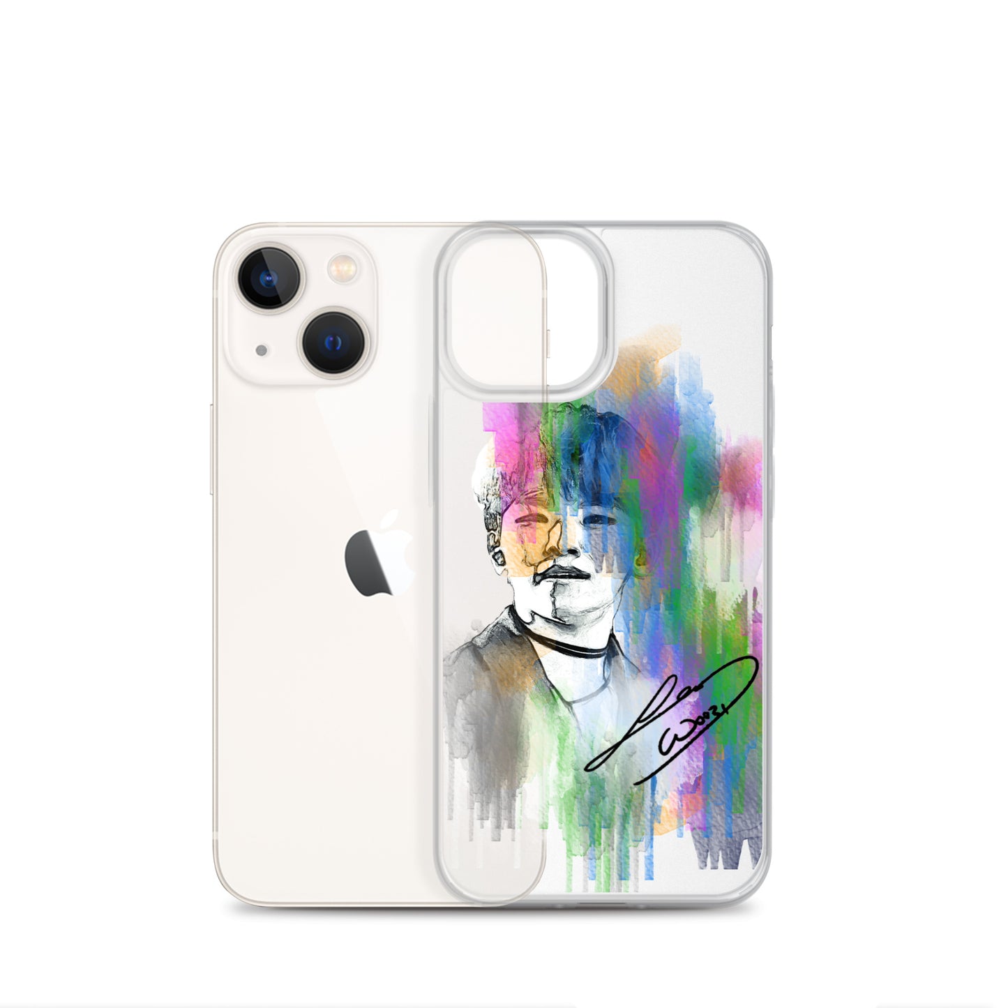 SEVENTEEN Woozi, Lee Ji-hoon Waterpaint Portrait iPhone Case