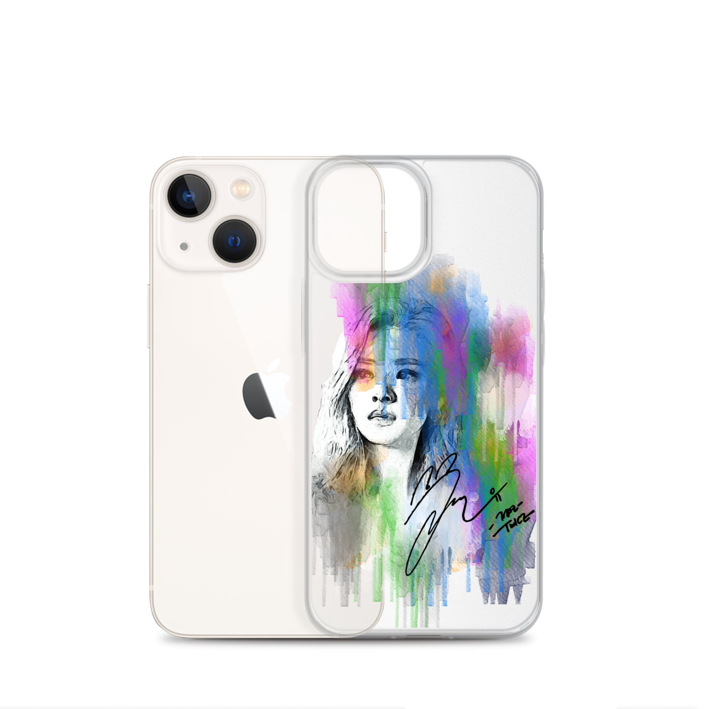 TWICE Jeongyeon, Yoo Jeong-yeon Waterpaint Portrait iPhone Case