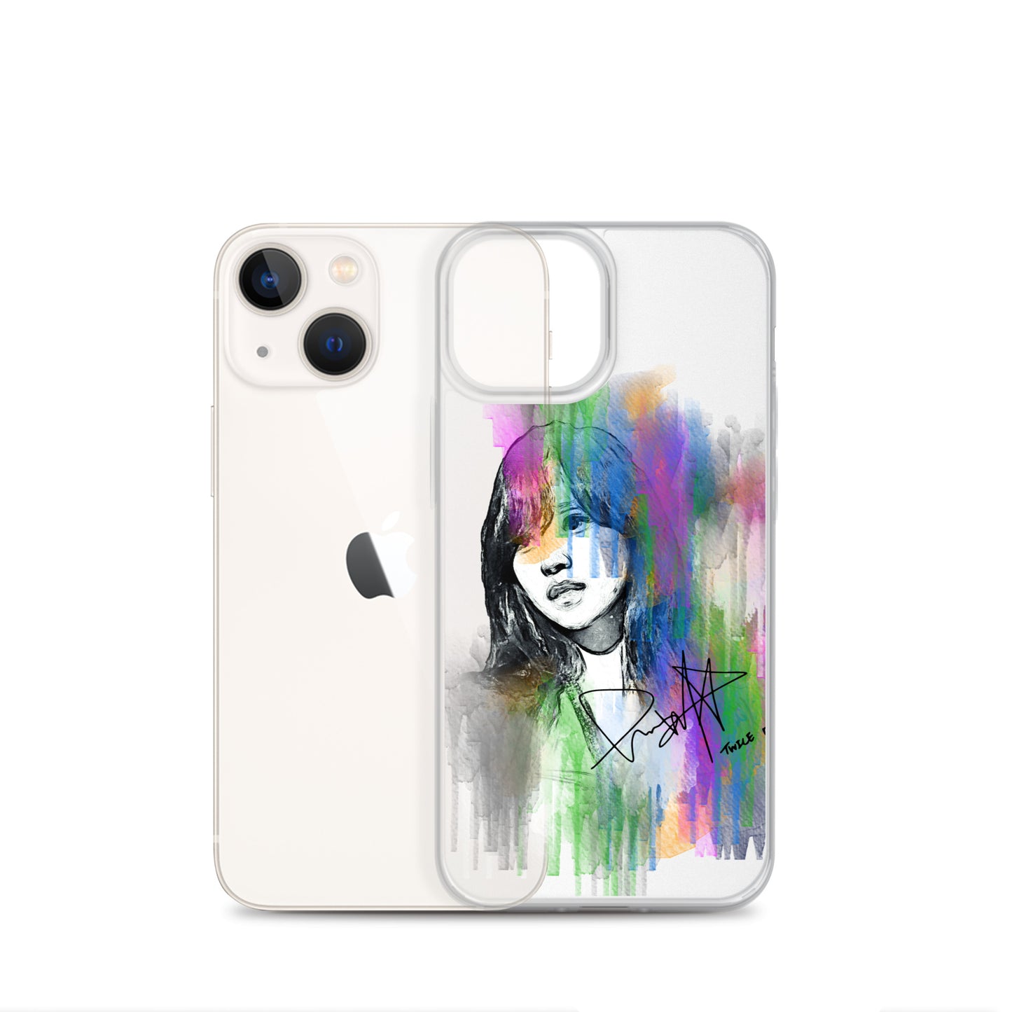 TWICE Mina, Mina Sharon Myoi Waterpaint Portrait iPhone Case