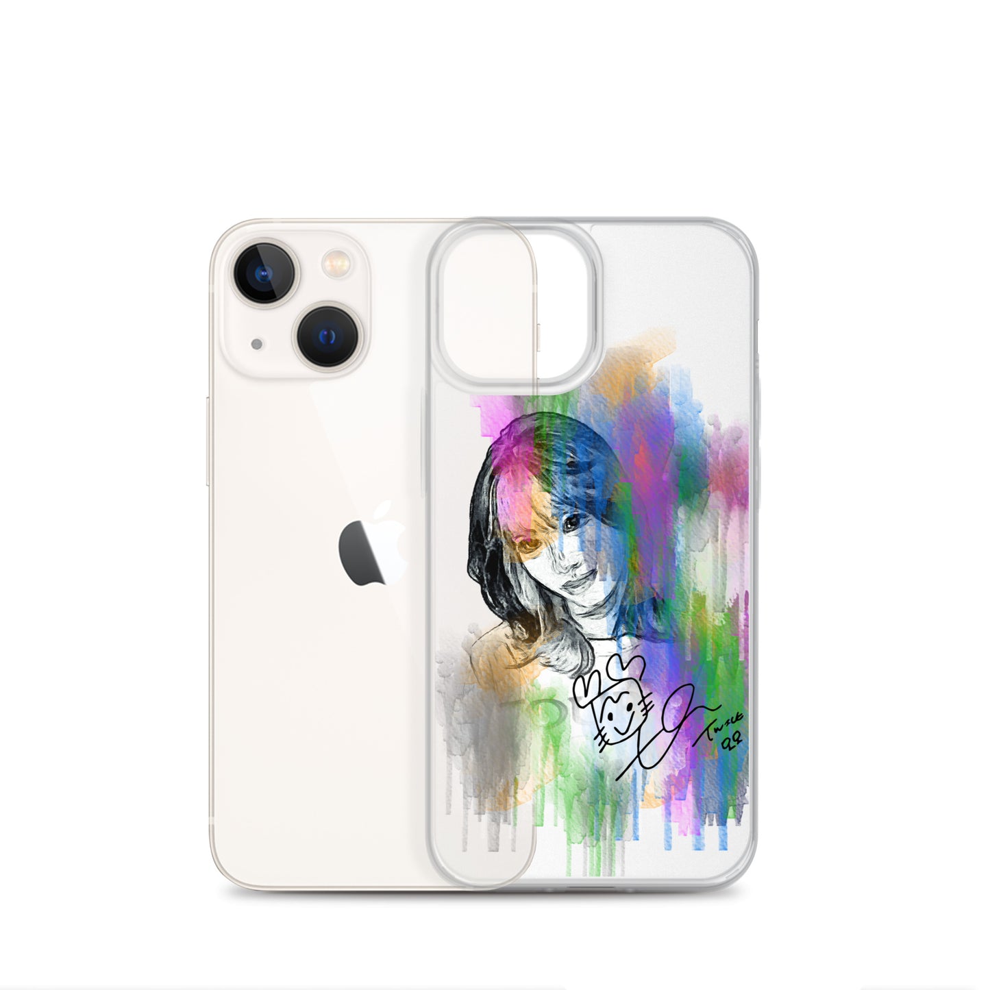 TWICE Momo, Hirai Momo Waterpaint Portrait iPhone Case