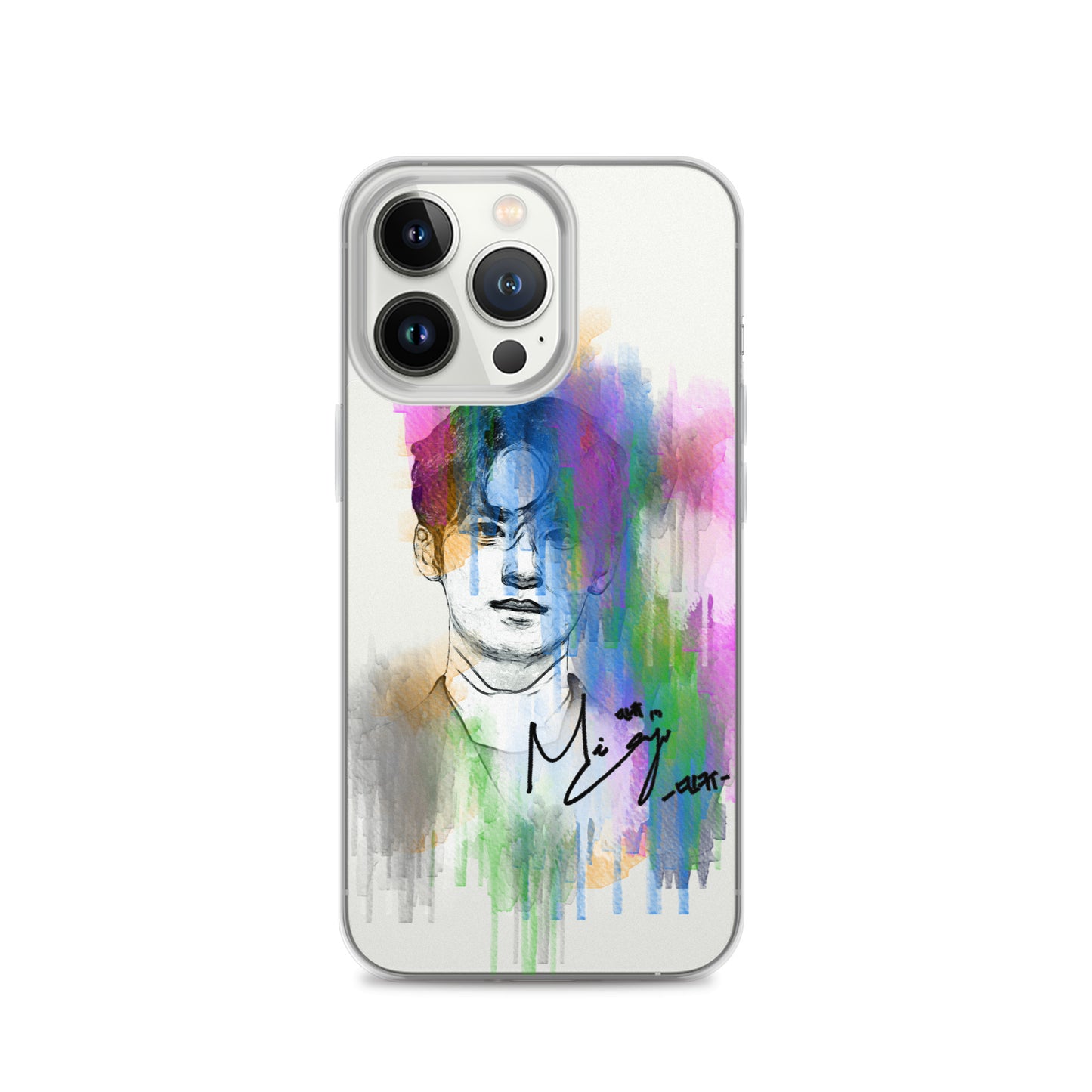 SEVENTEEN Mingyu, Kim Mingyu Waterpaint Portrait iPhone Case