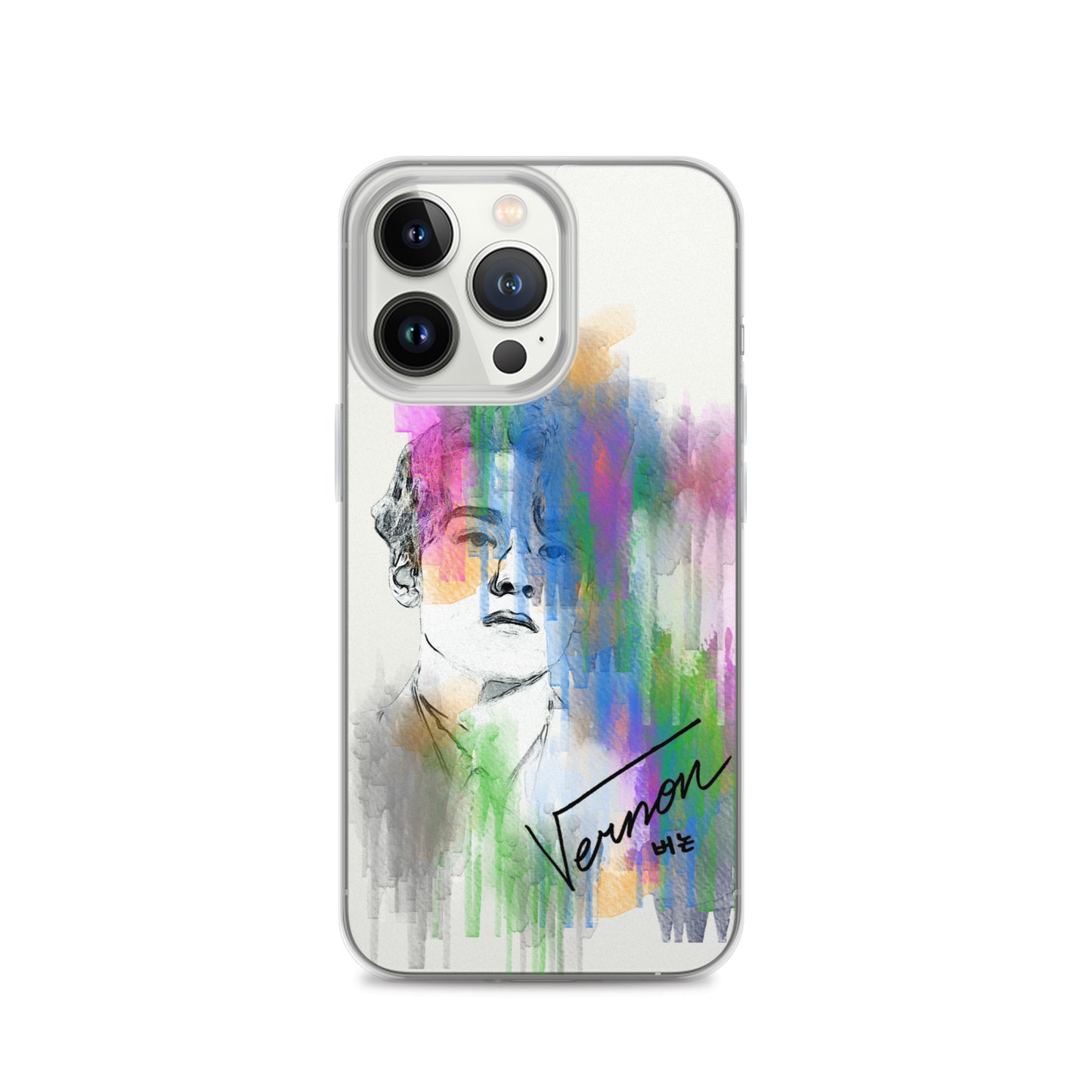 SEVENTEEN Vernon, Hansol Vernon Chwe Waterpaint Portrait iPhone Case