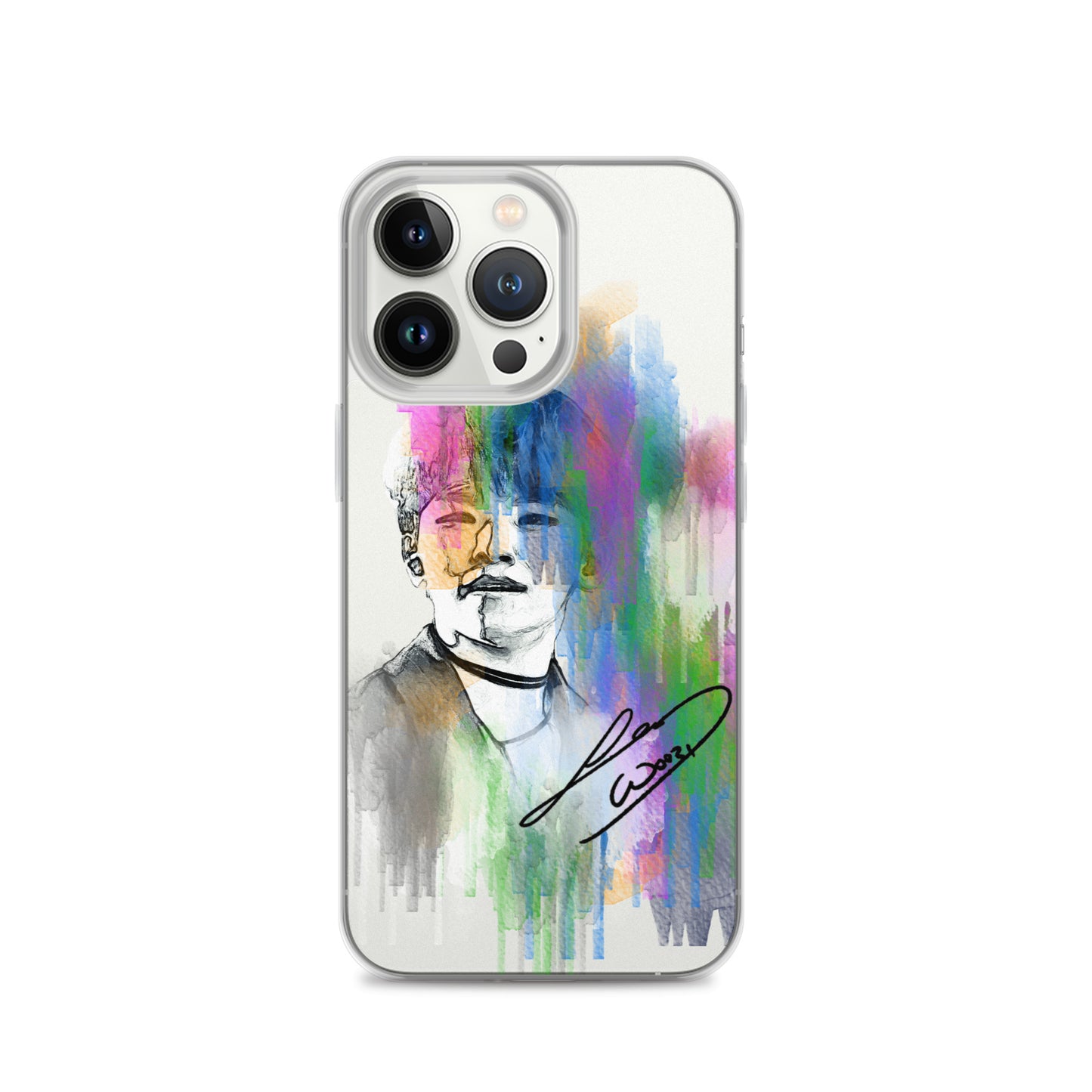 SEVENTEEN Woozi, Lee Ji-hoon Waterpaint Portrait iPhone Case