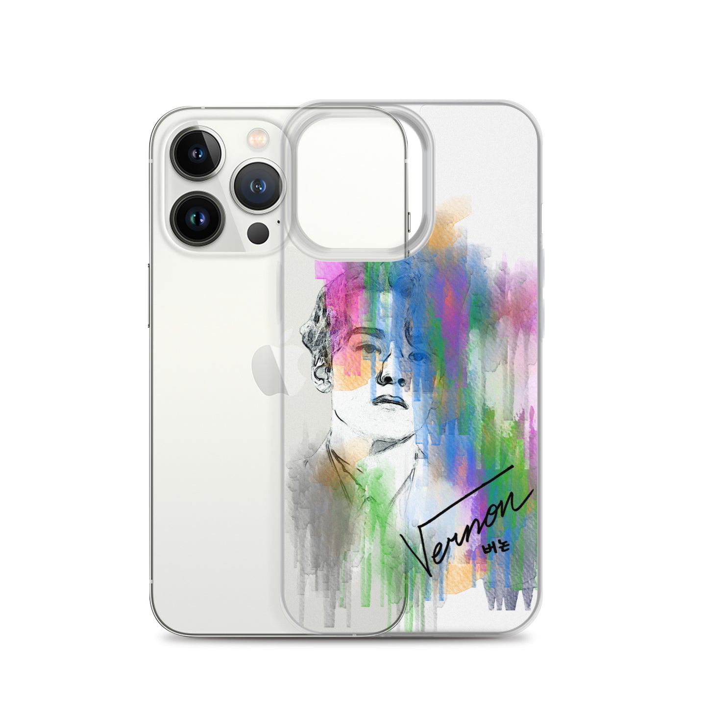 SEVENTEEN Vernon, Hansol Vernon Chwe Waterpaint Portrait iPhone Case