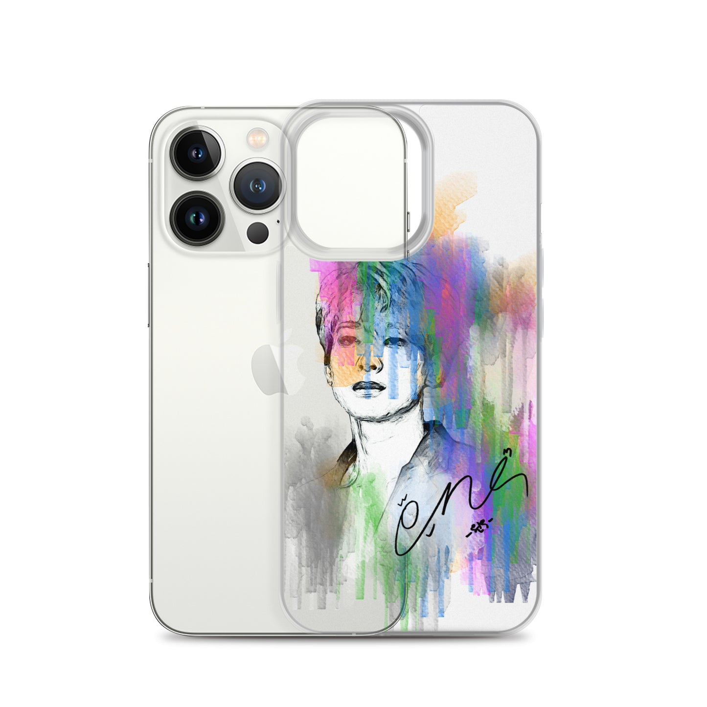 SEVENTEEN Wonwoo, Jeon Won-woo Waterpaint Portrait iPhone Case