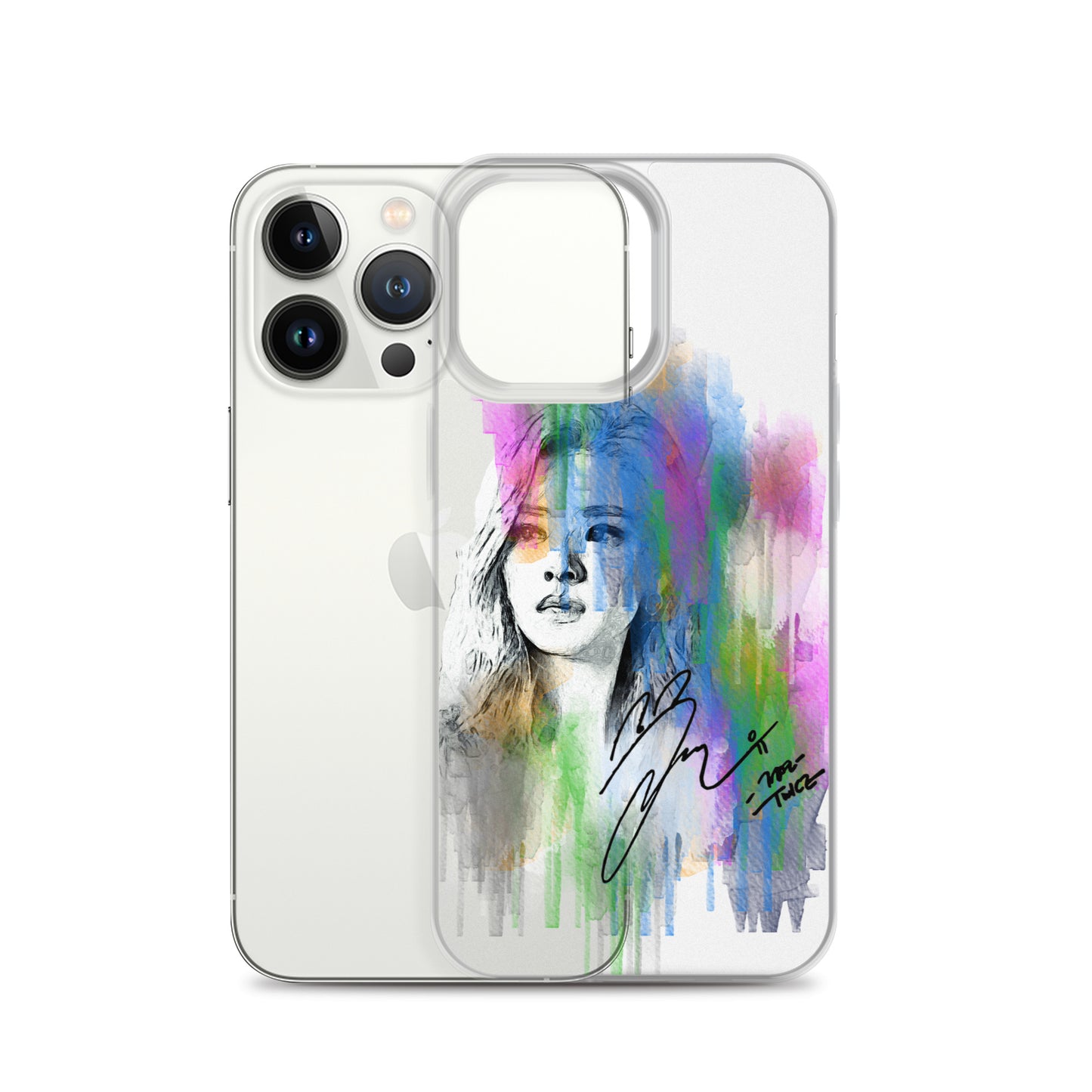 TWICE Jeongyeon, Yoo Jeong-yeon Waterpaint Portrait iPhone Case