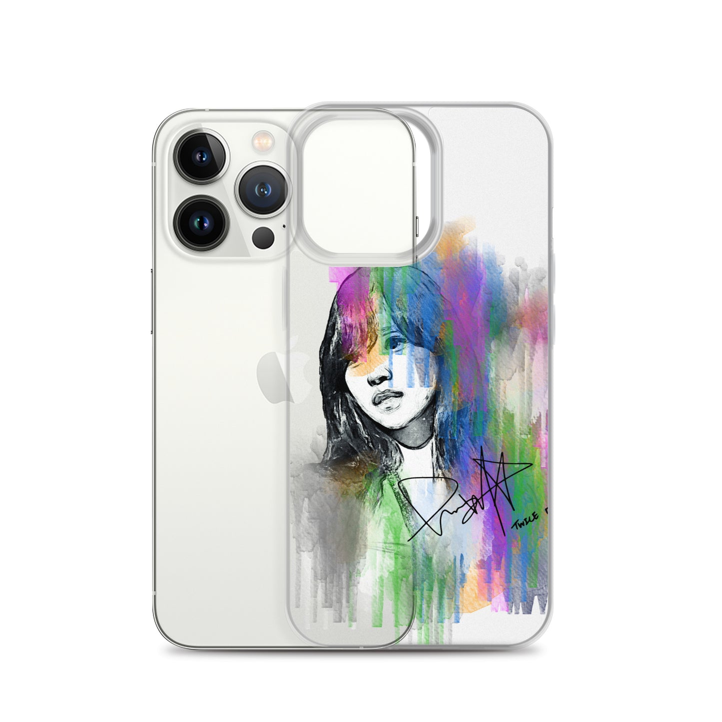 TWICE Mina, Mina Sharon Myoi Waterpaint Portrait iPhone Case