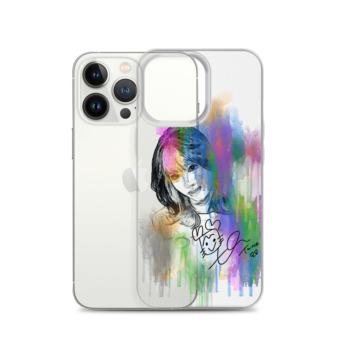 TWICE Momo, Hirai Momo Waterpaint Portrait iPhone Case