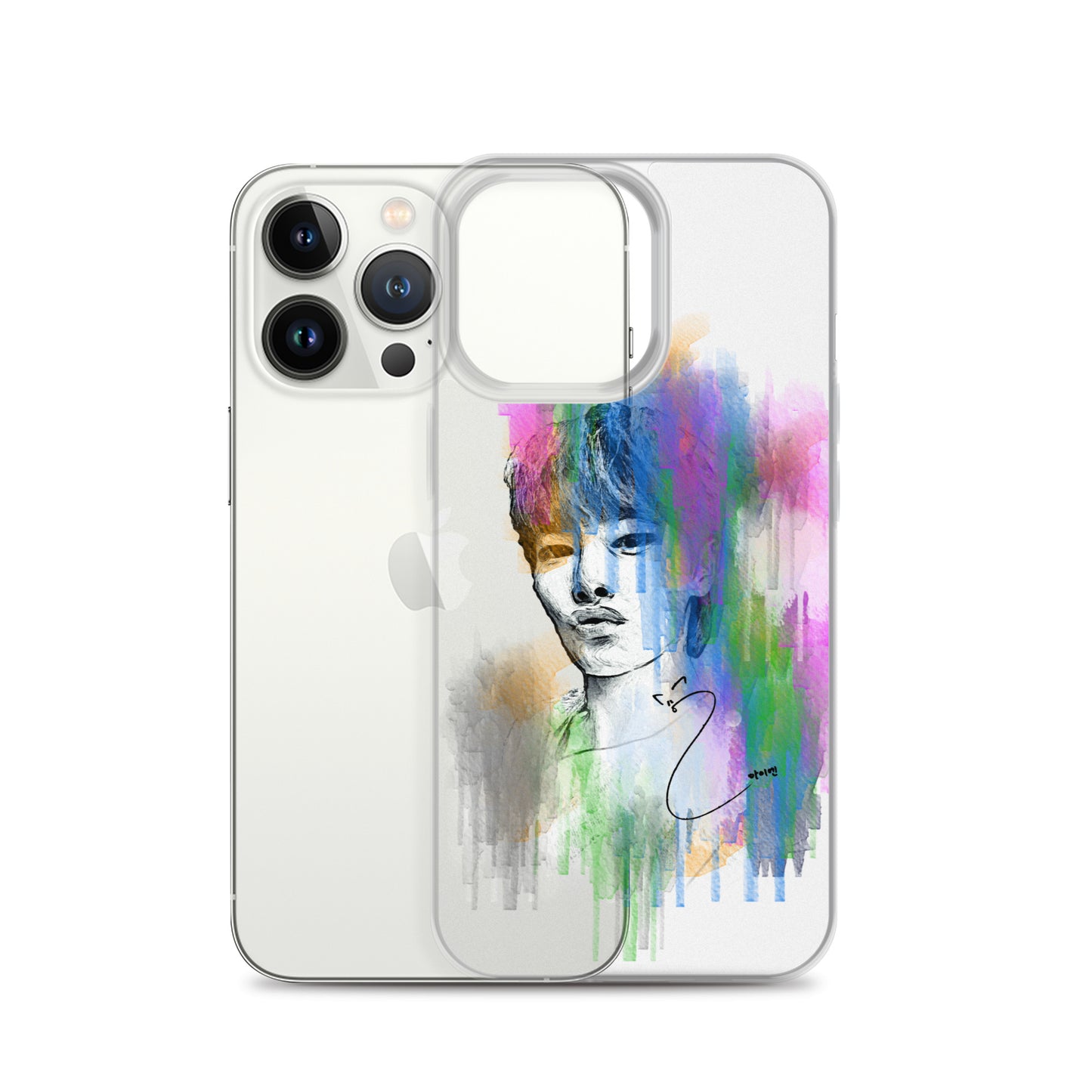 Stray Kids I.N, Yang Jeong-in Waterpaint Portrait iPhone Case