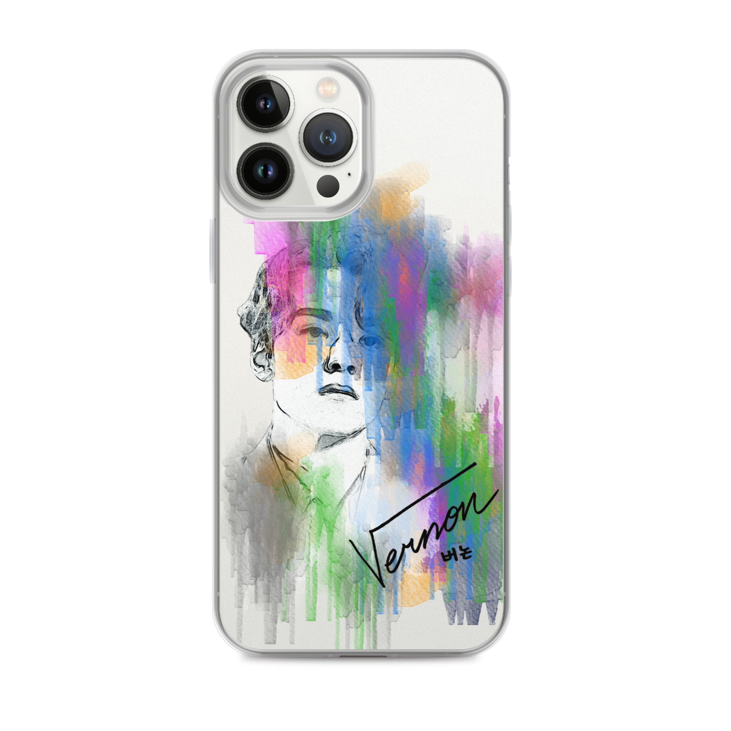 SEVENTEEN Vernon, Hansol Vernon Chwe Waterpaint Portrait iPhone Case