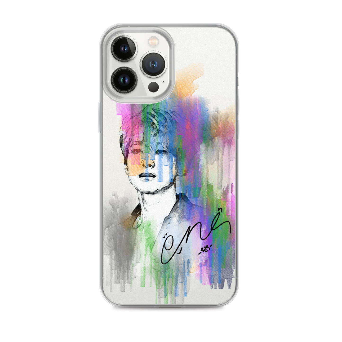 SEVENTEEN Wonwoo, Jeon Won-woo Waterpaint Portrait iPhone Case