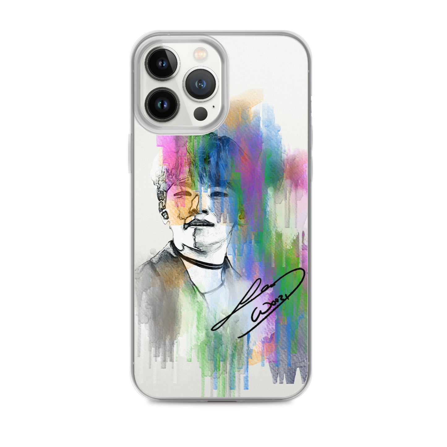 SEVENTEEN Woozi, Lee Ji-hoon Waterpaint Portrait iPhone Case